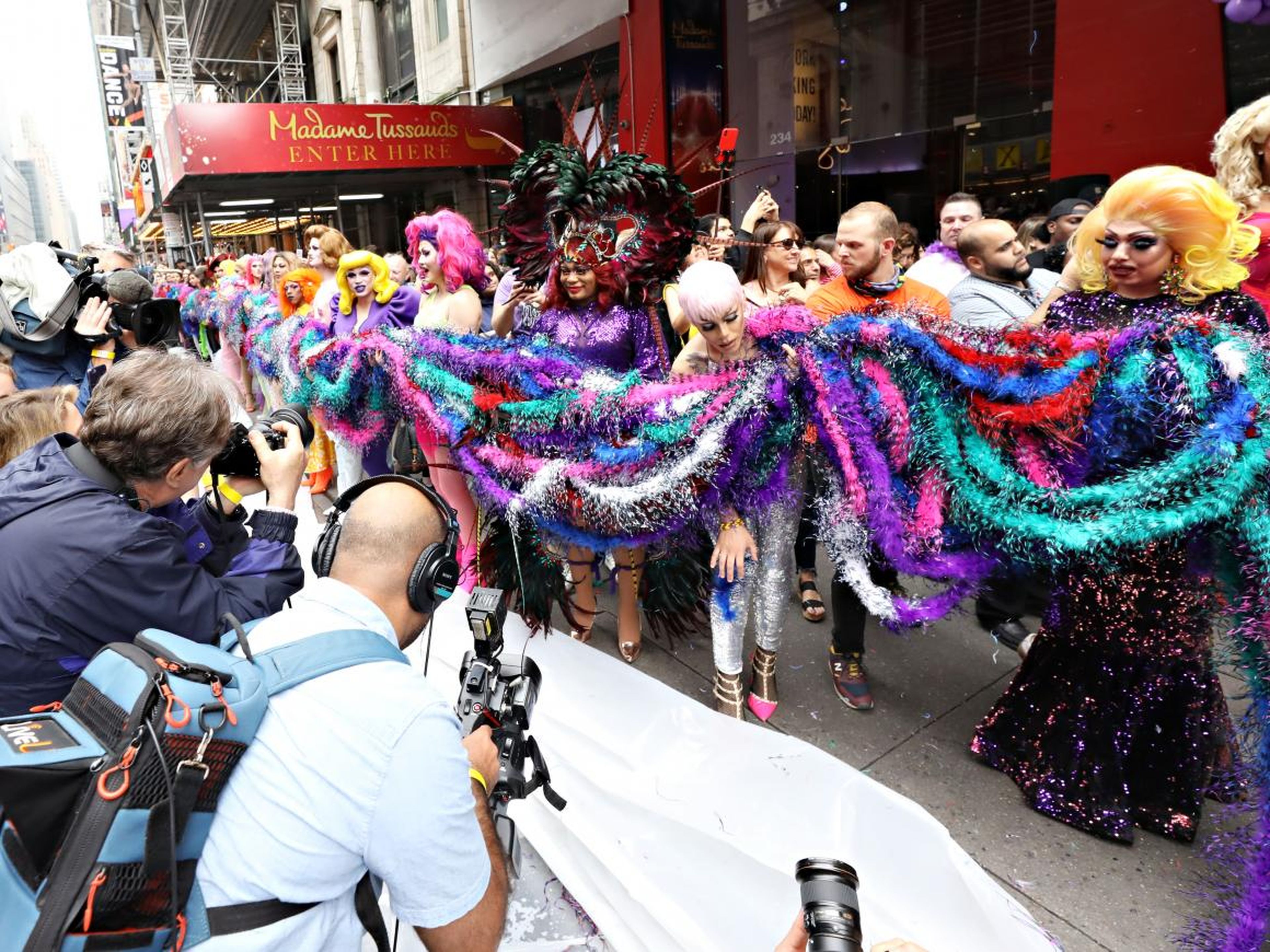 Ripley’s Believe It Or Not! and Madame Tussauds teamed up to break the Guinness World Records title for the longest feather boa in June.