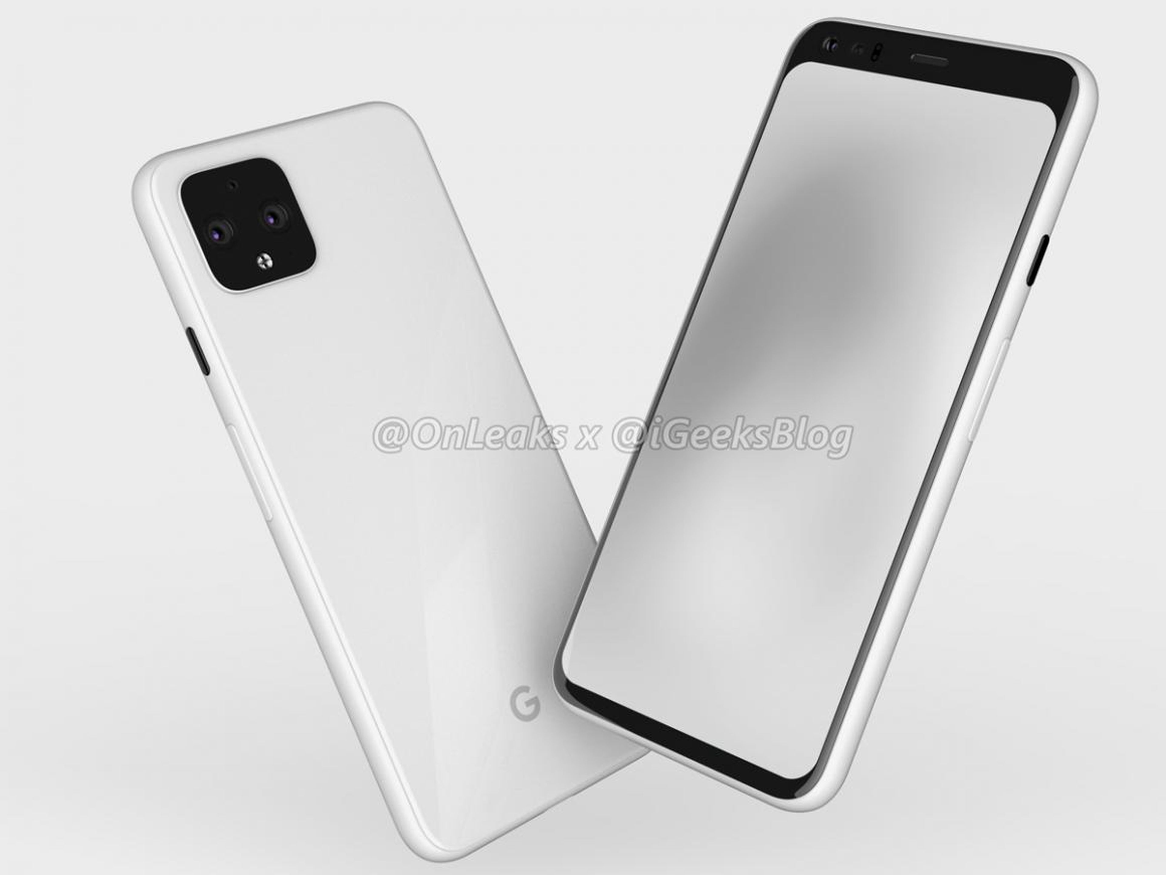 Here are renders supposedly showing the front of the Pixel 4.