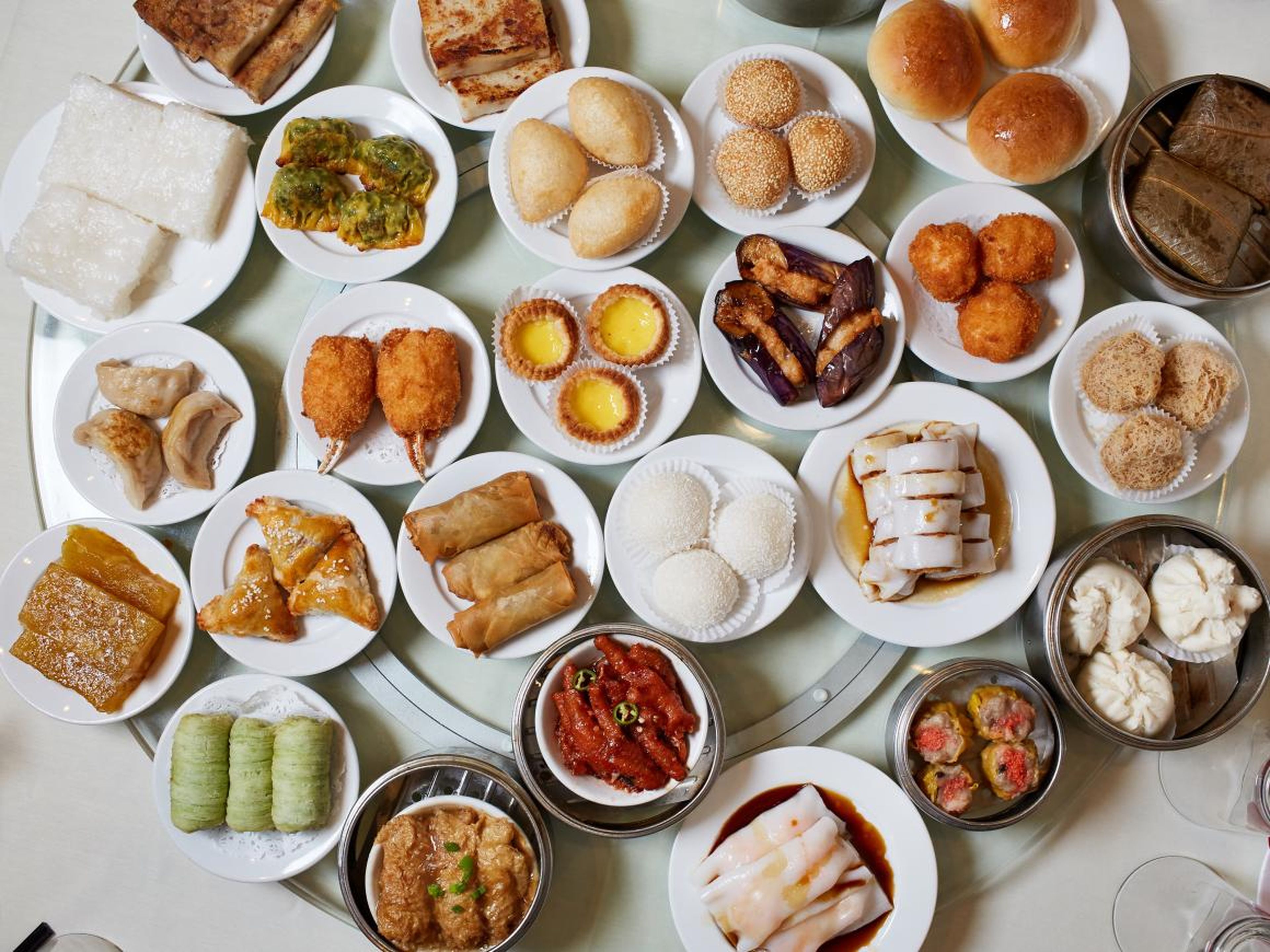With 3,100 pieces of dim sum and 764 participants, each person could've eaten about four pieces of dim sum.