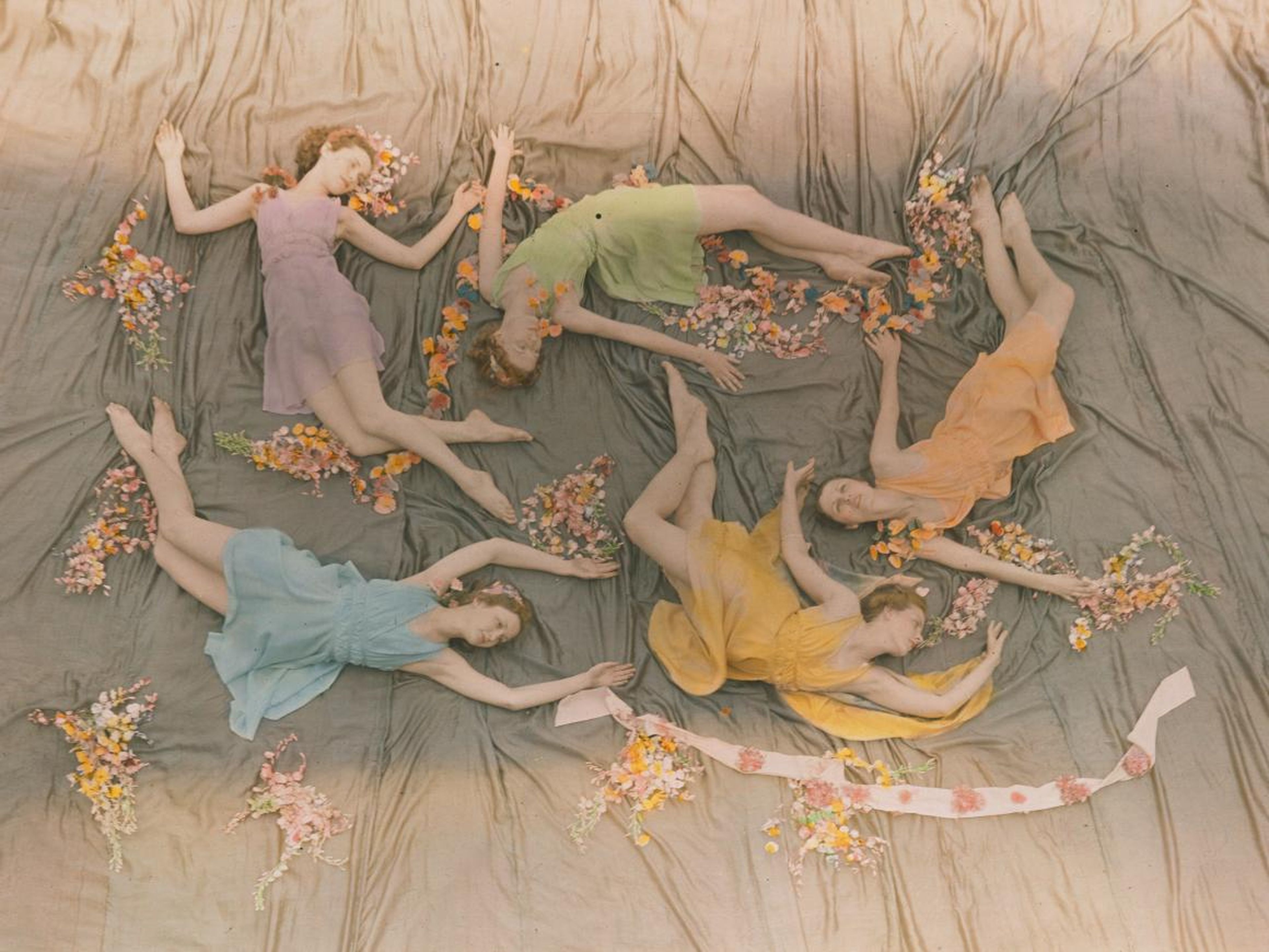 1930s: A group of colorful dancers perform at the Mississippi State College for Women in Columbus.