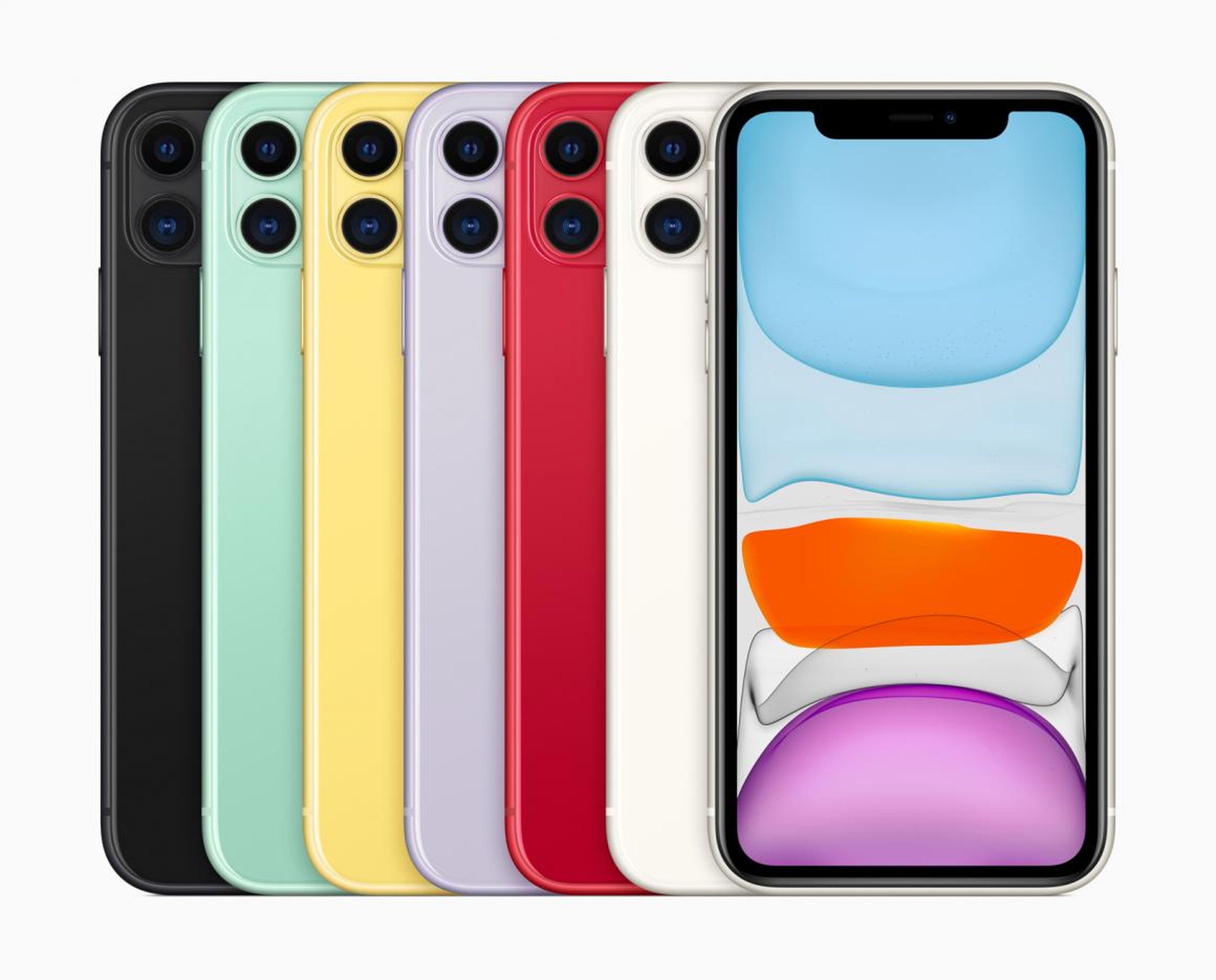 Los colores de lanzamiento del iPhone 11.