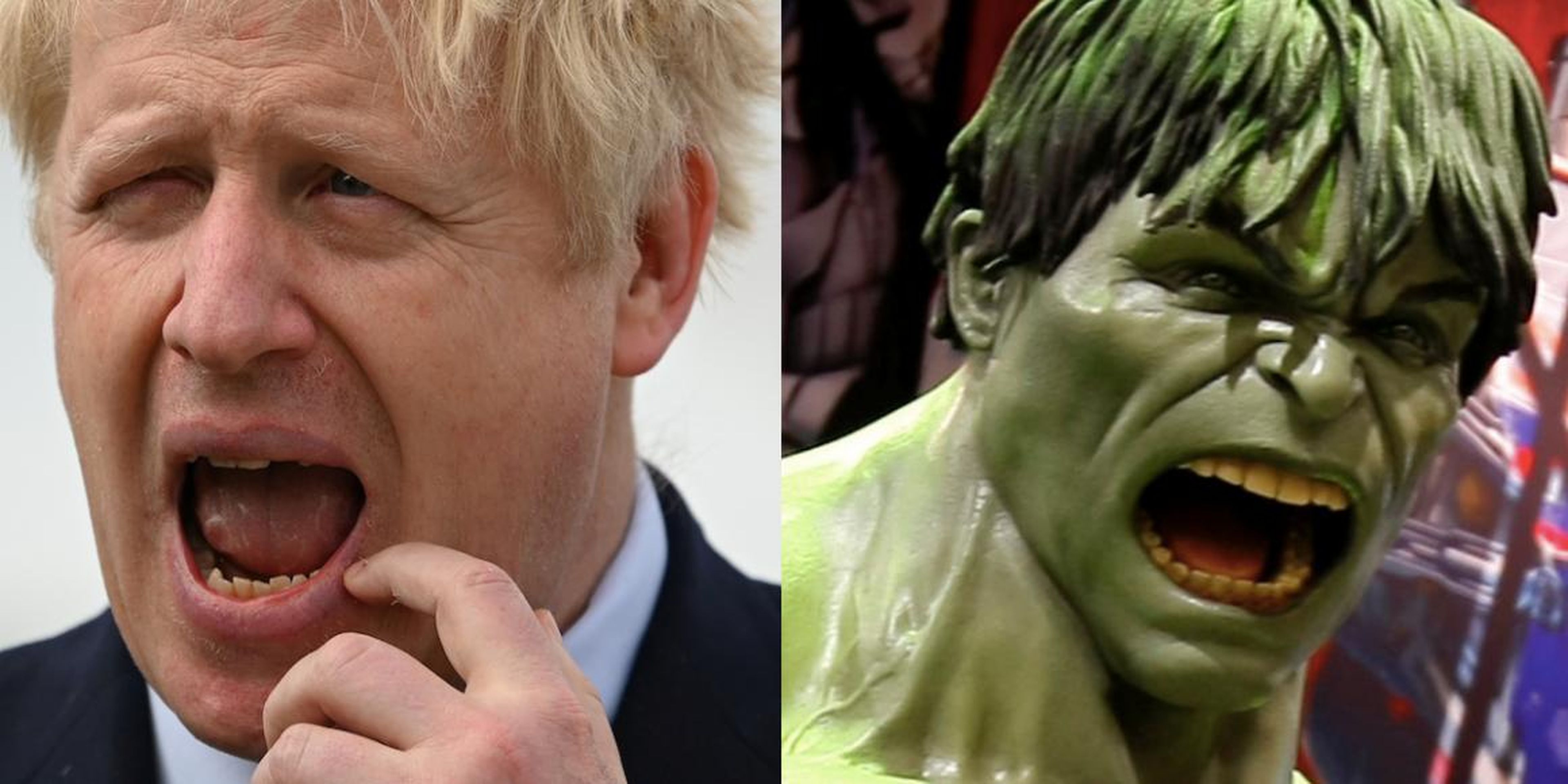 Boris Johnson y Hulk