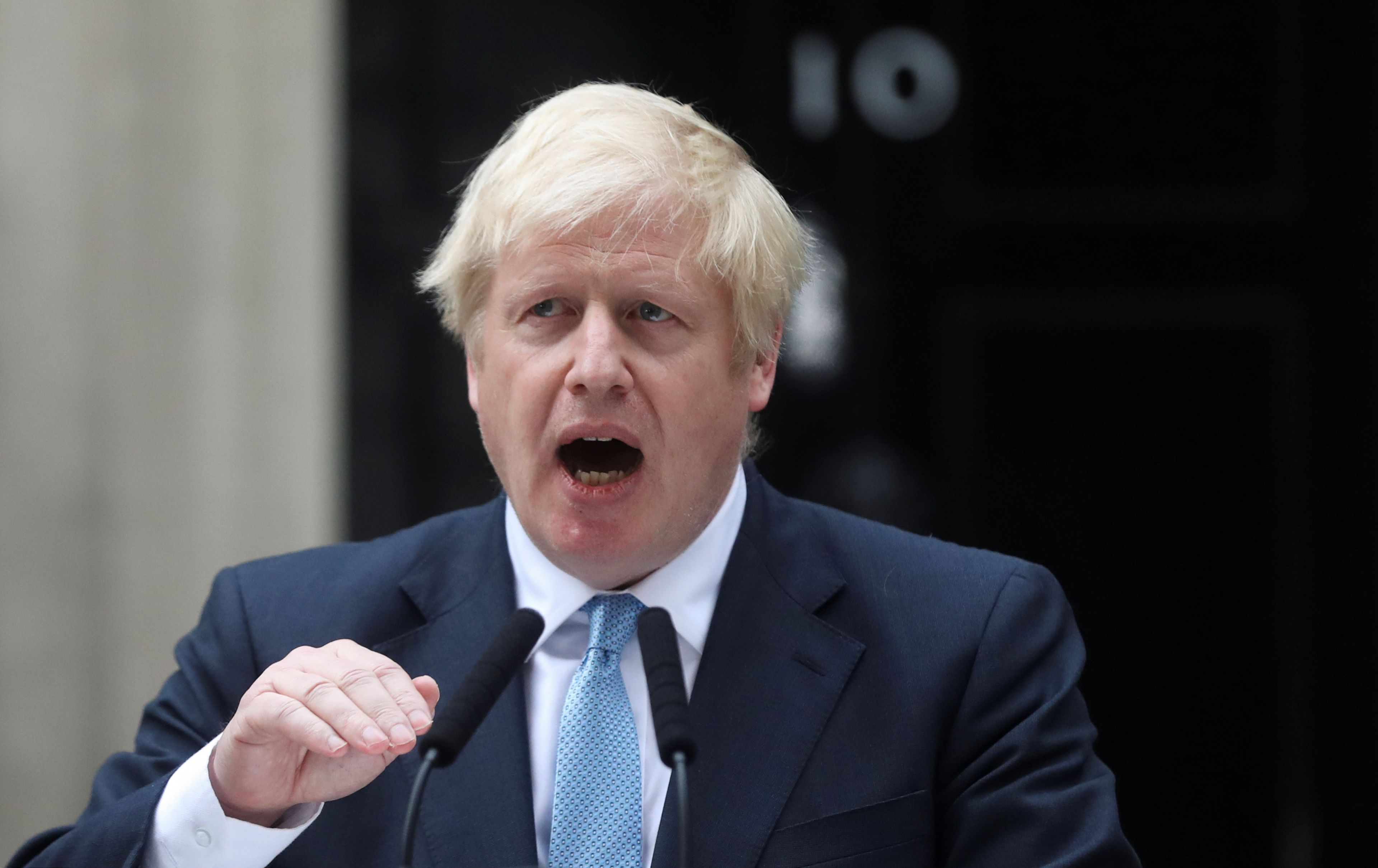 Boris Johnson, durante un discurso en Downing Street