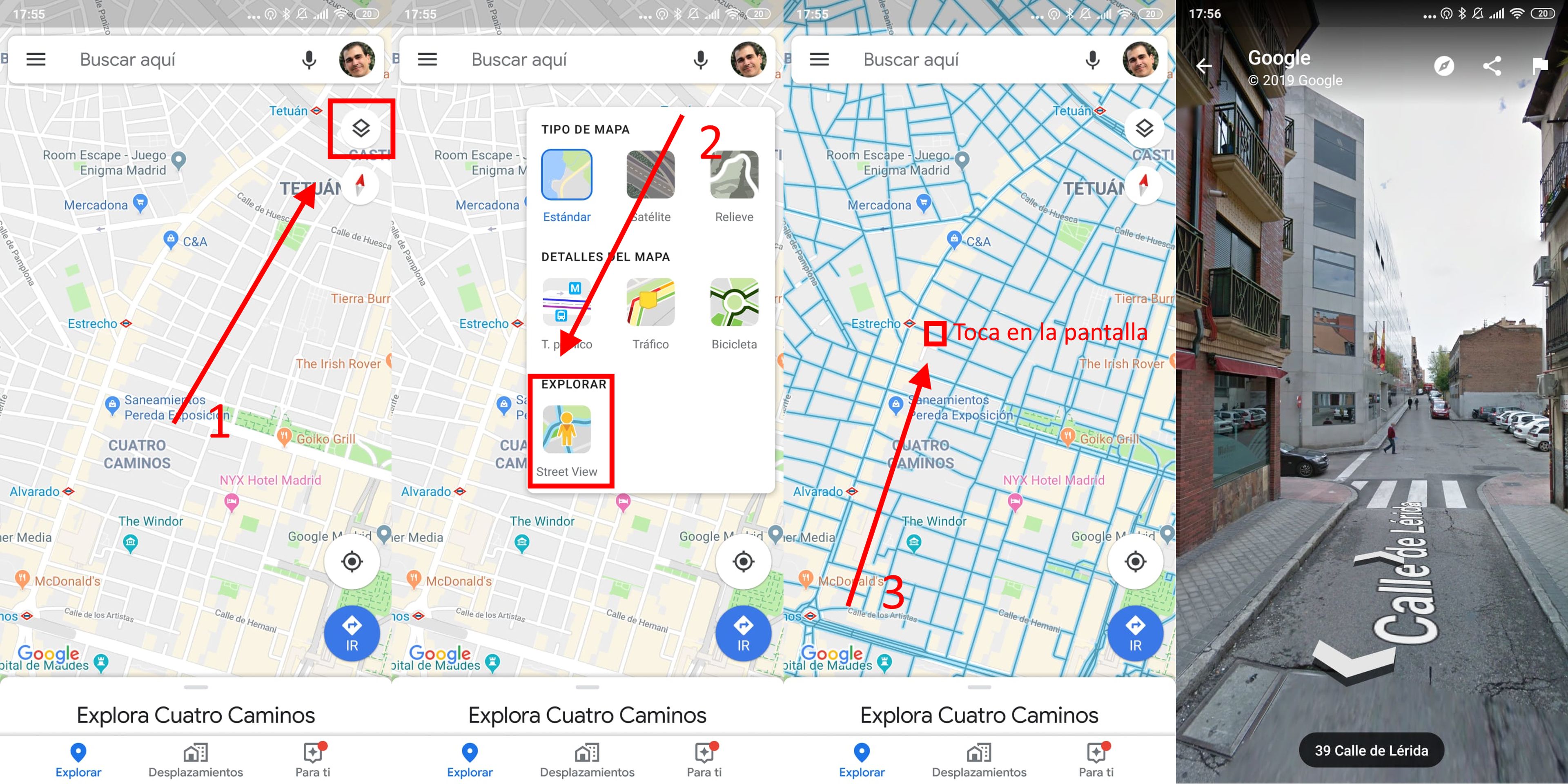 Cómo activar Street View en Google Maps en Android