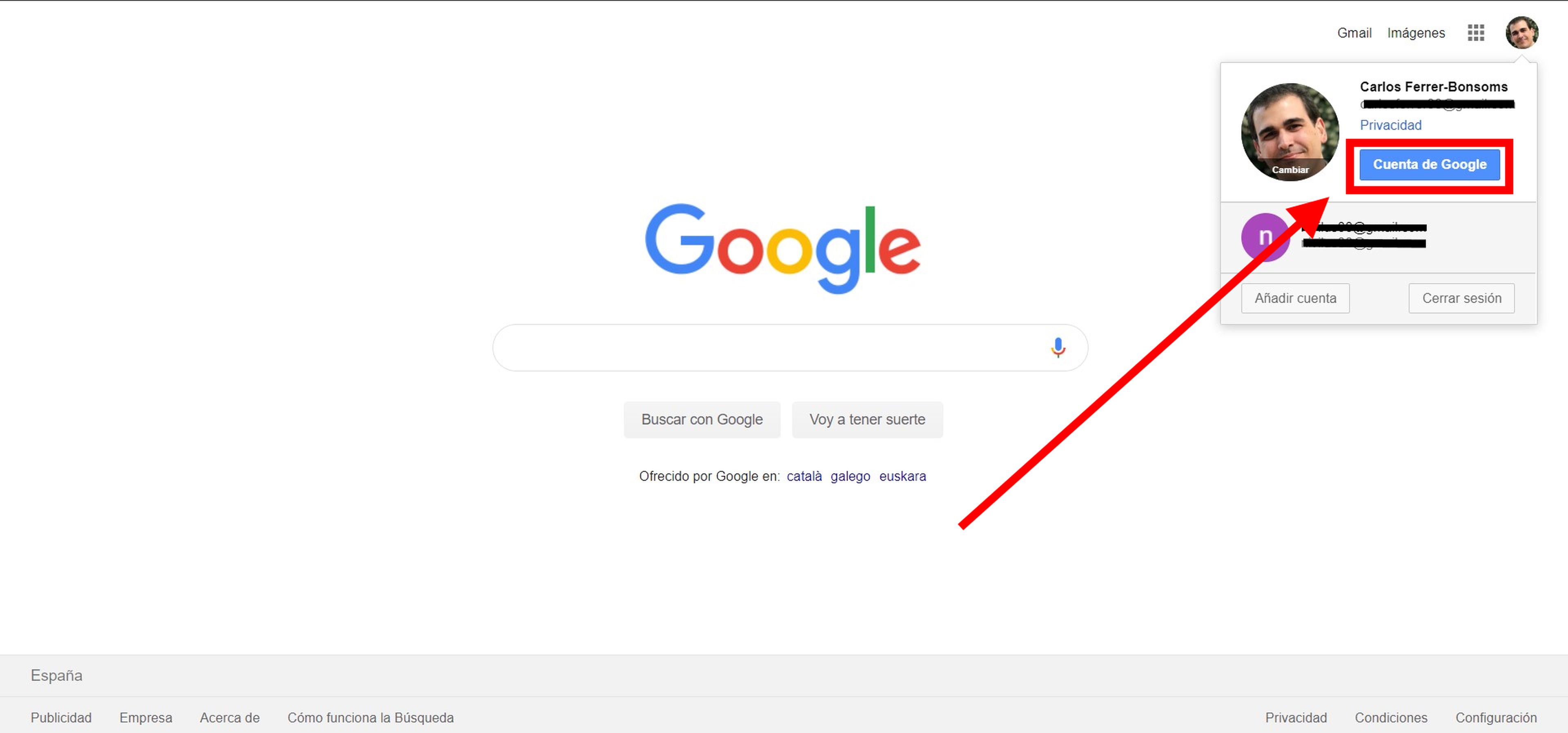 Cómo activar la verificación en dos pasos de Google 