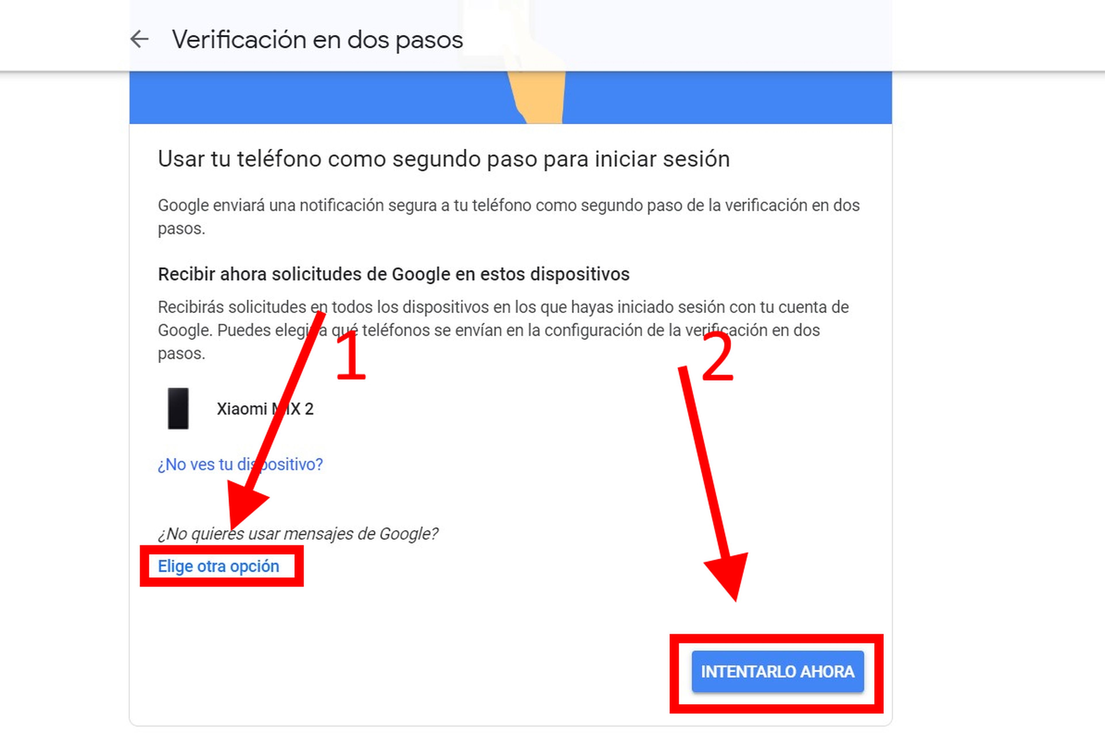 Cómo activar la verificación en dos pasos de Google