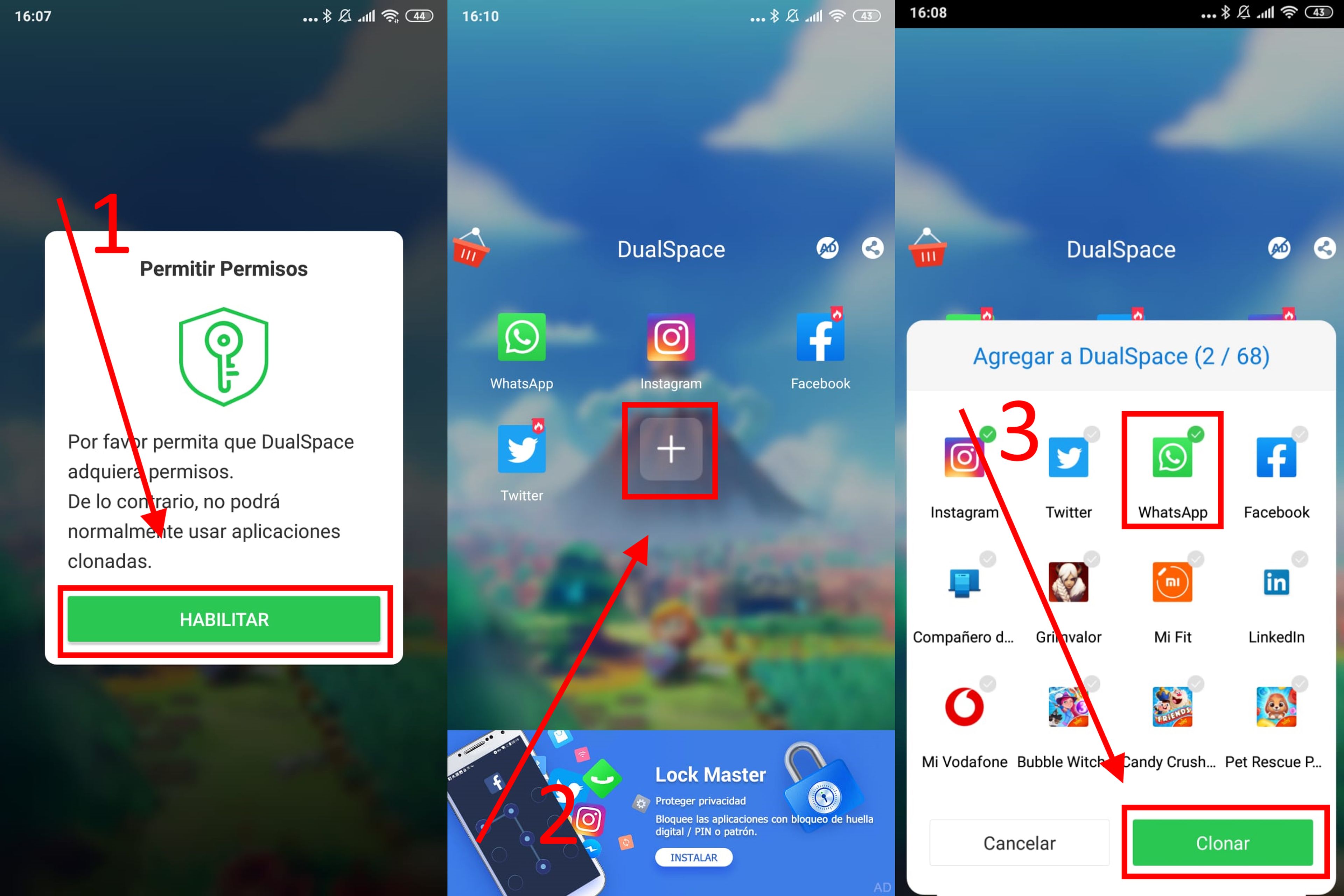 Cómo usar dos cuentas de WhatsApp en un mismo móvil a través de una aplicación externa