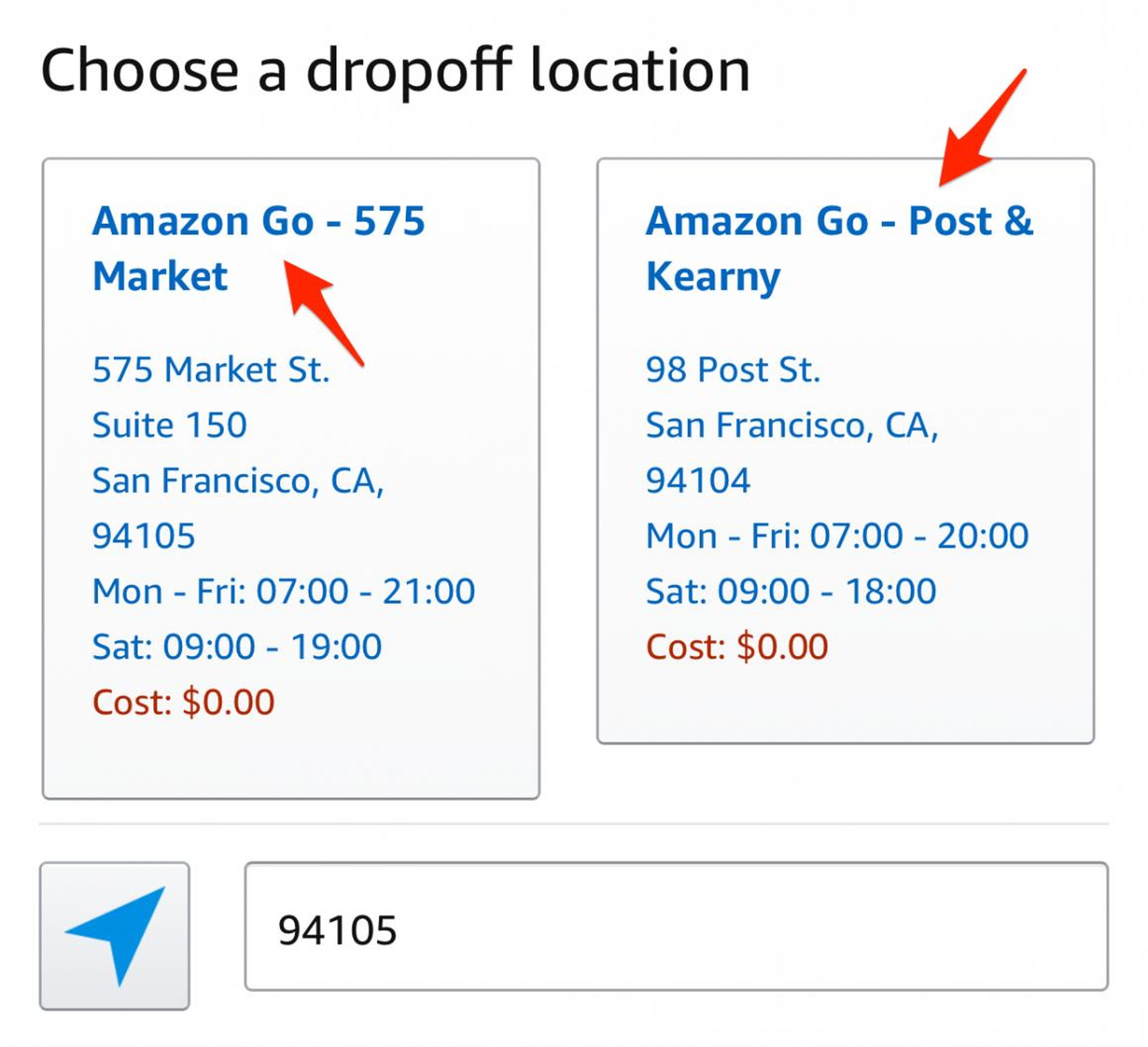 Los clientes pueden devolver los productos comprados en Amazon.com en una tienda Amazon Go.