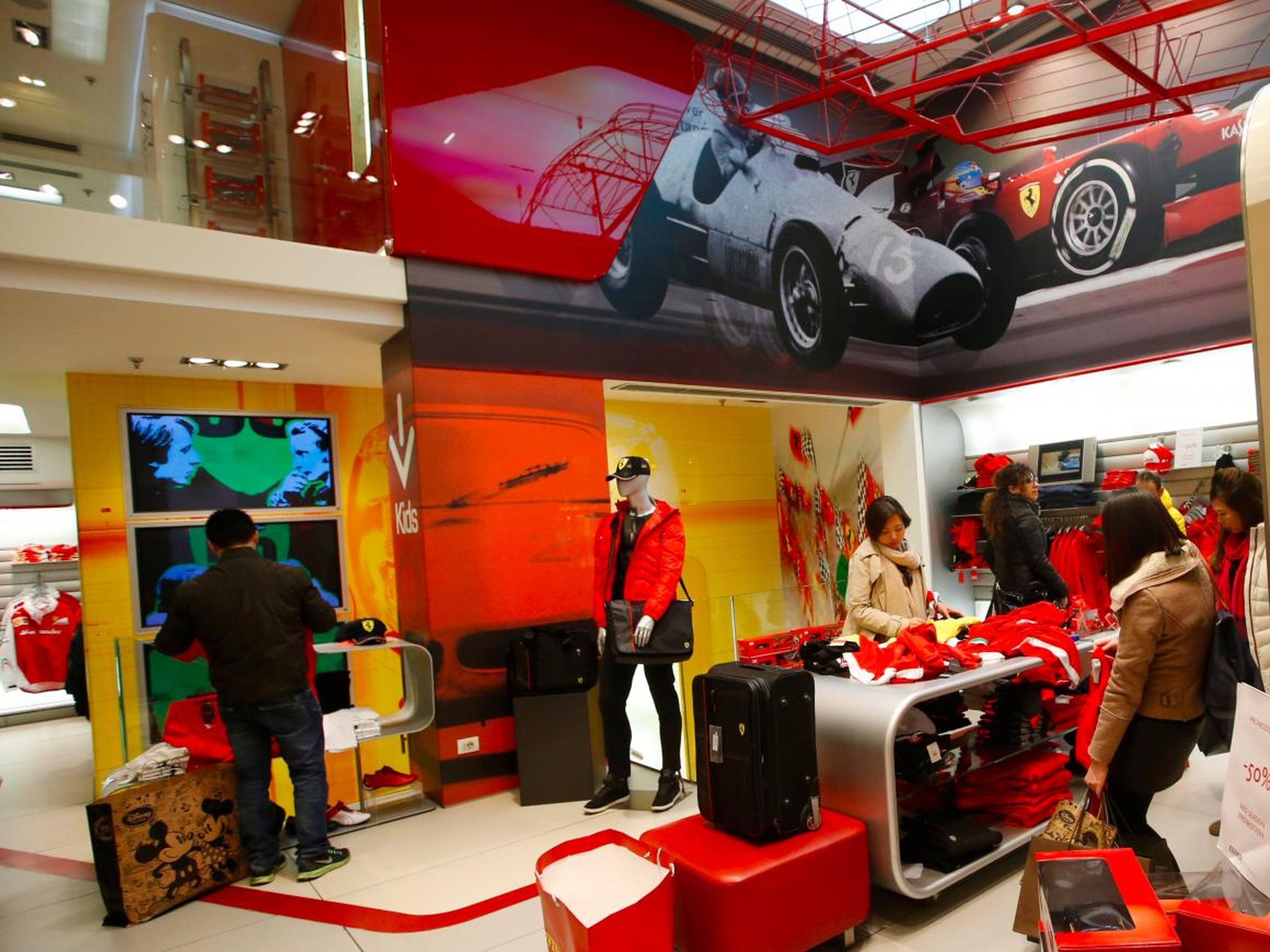 Ferrari also licenses everything from clothes to jewelry.
