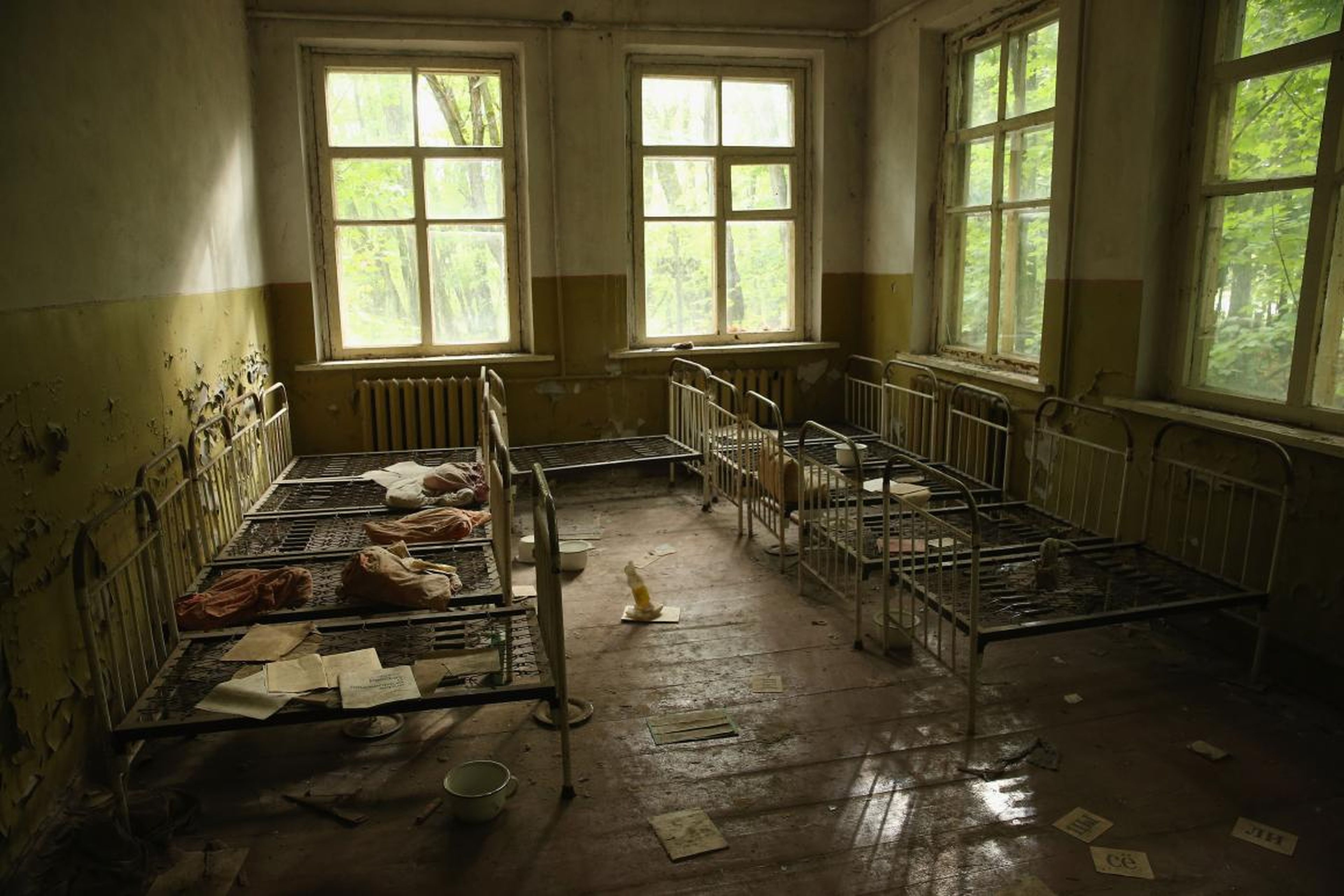 Las camas infantiles de la guardería de Kopachi el 29 de septiembre de 2015.