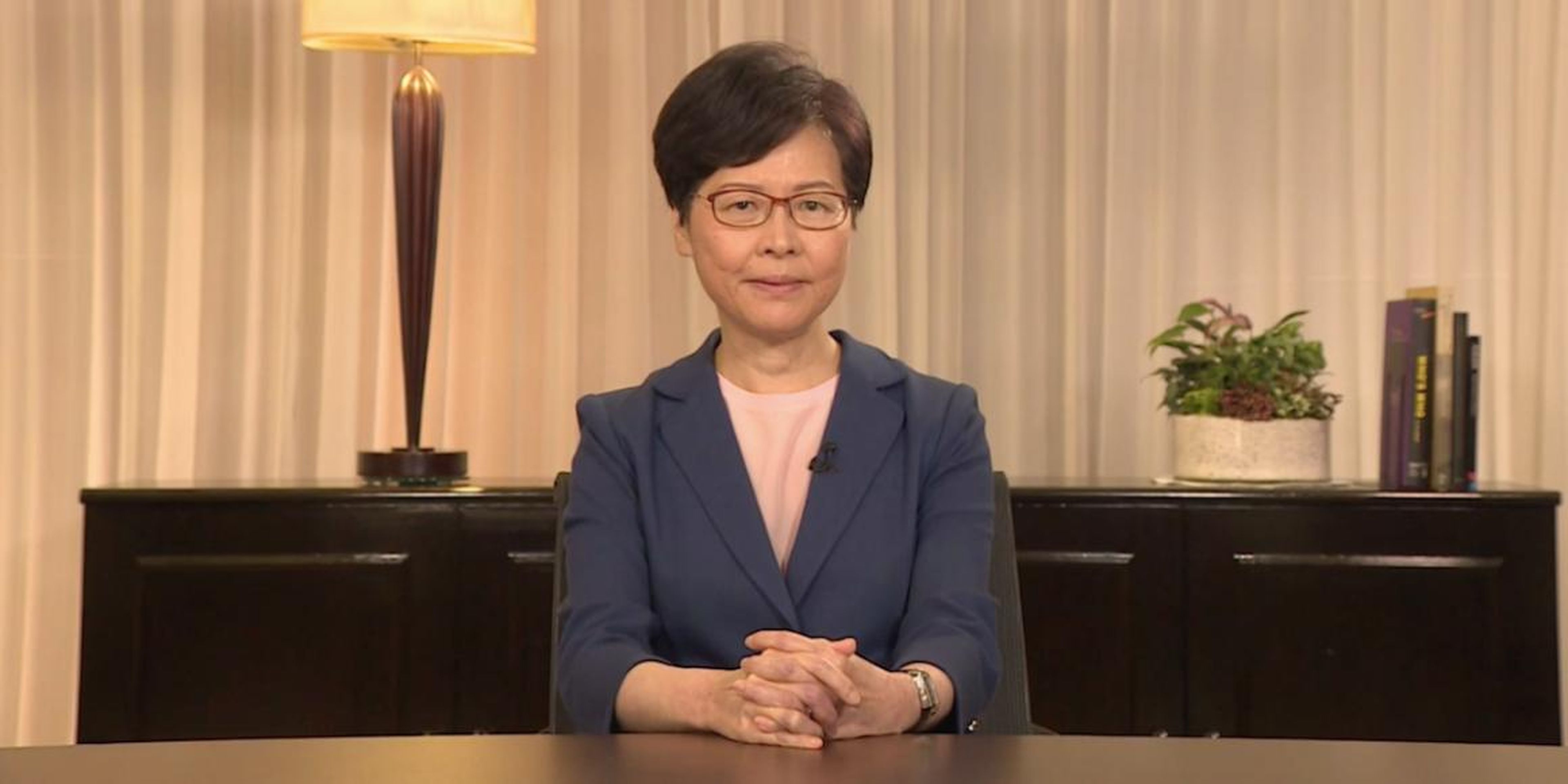 Carrie Lam, jefa del Gobierno de Hong Kong.