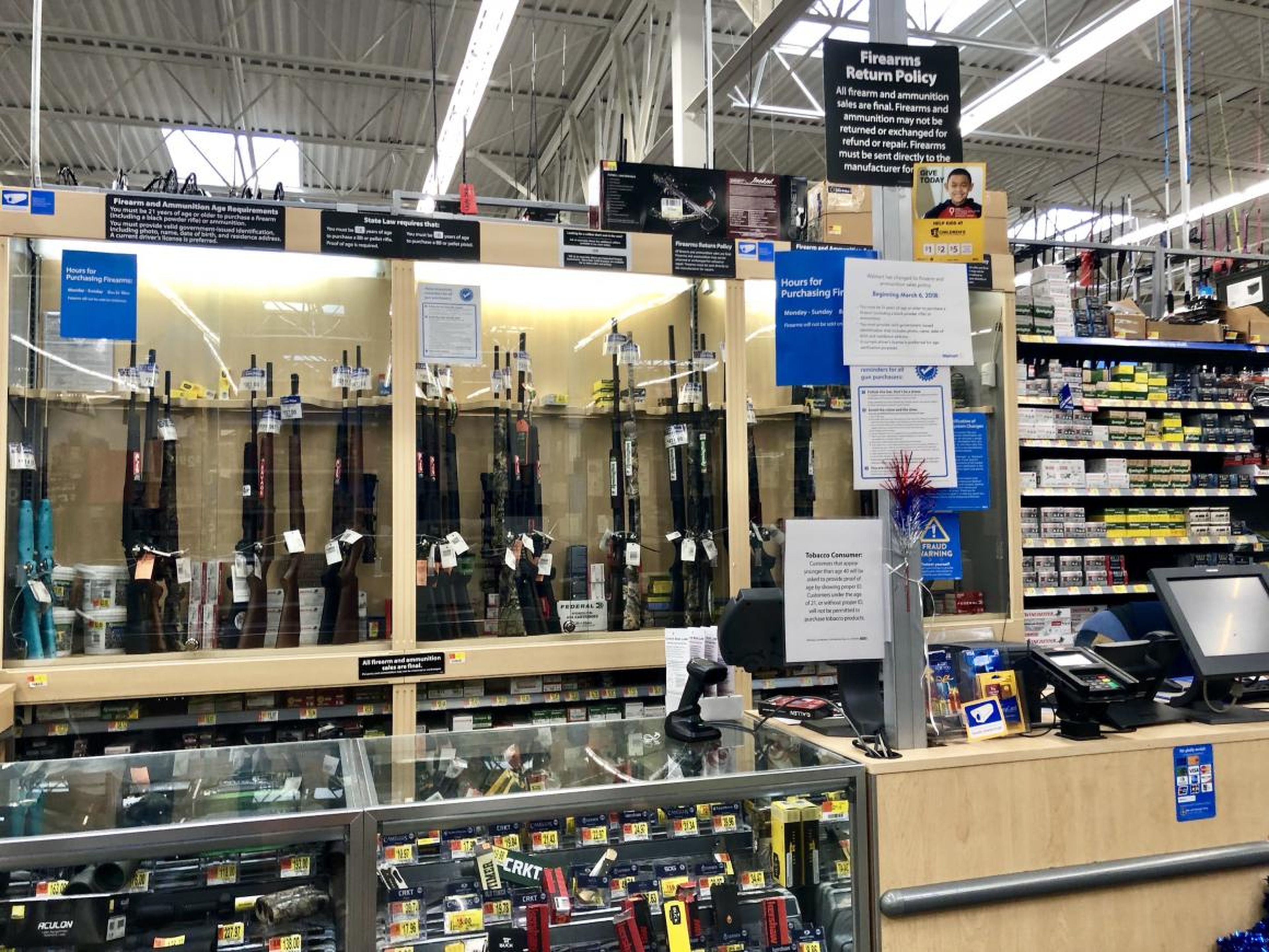 I told an employee behind the counter that I wanted to buy a gun. They called for a manager.