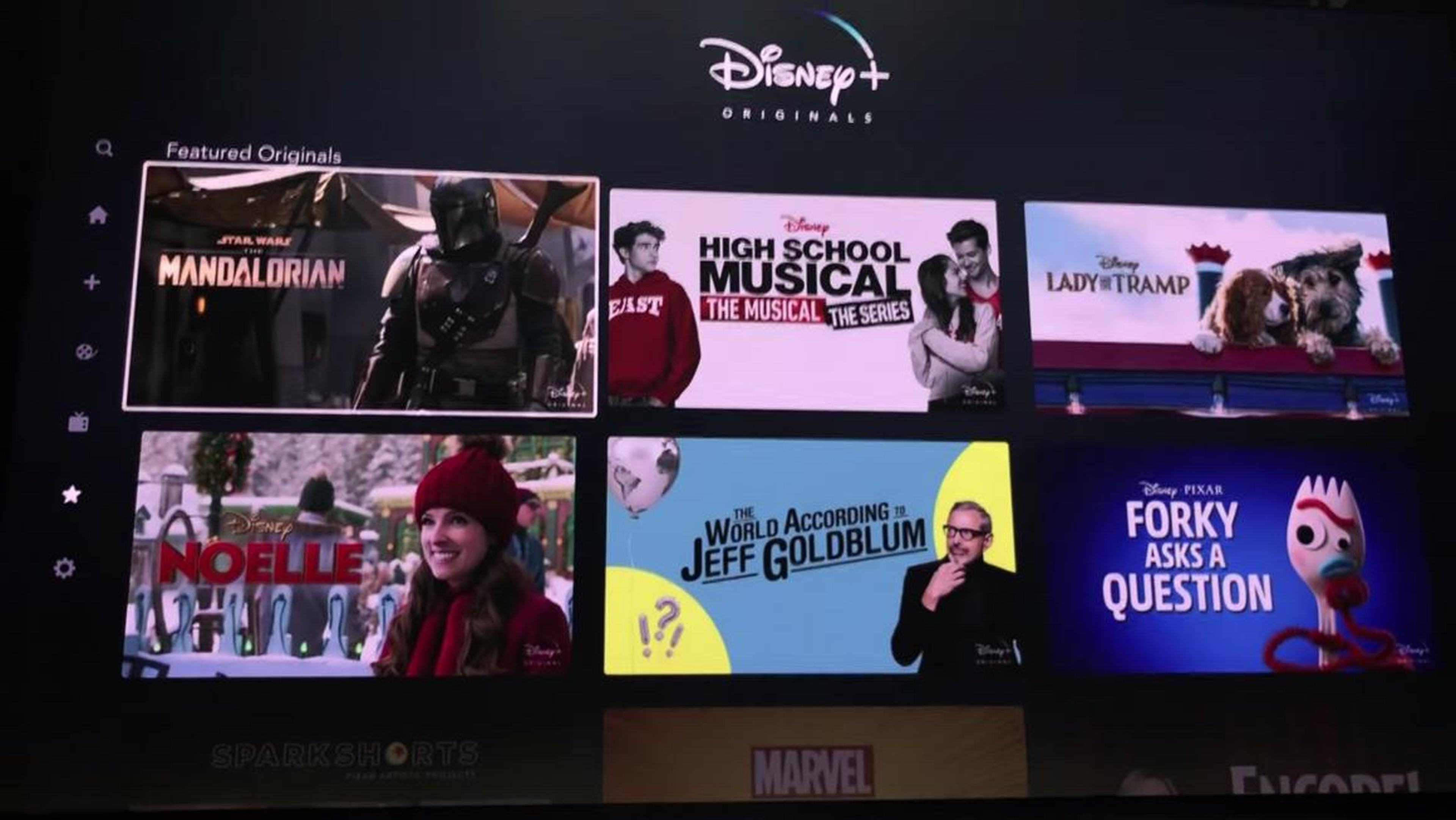 It doesn't look as if you'll get any filters when you visit the Disney Plus Originals tab, however, which just shows you a big grid of content to choose from.