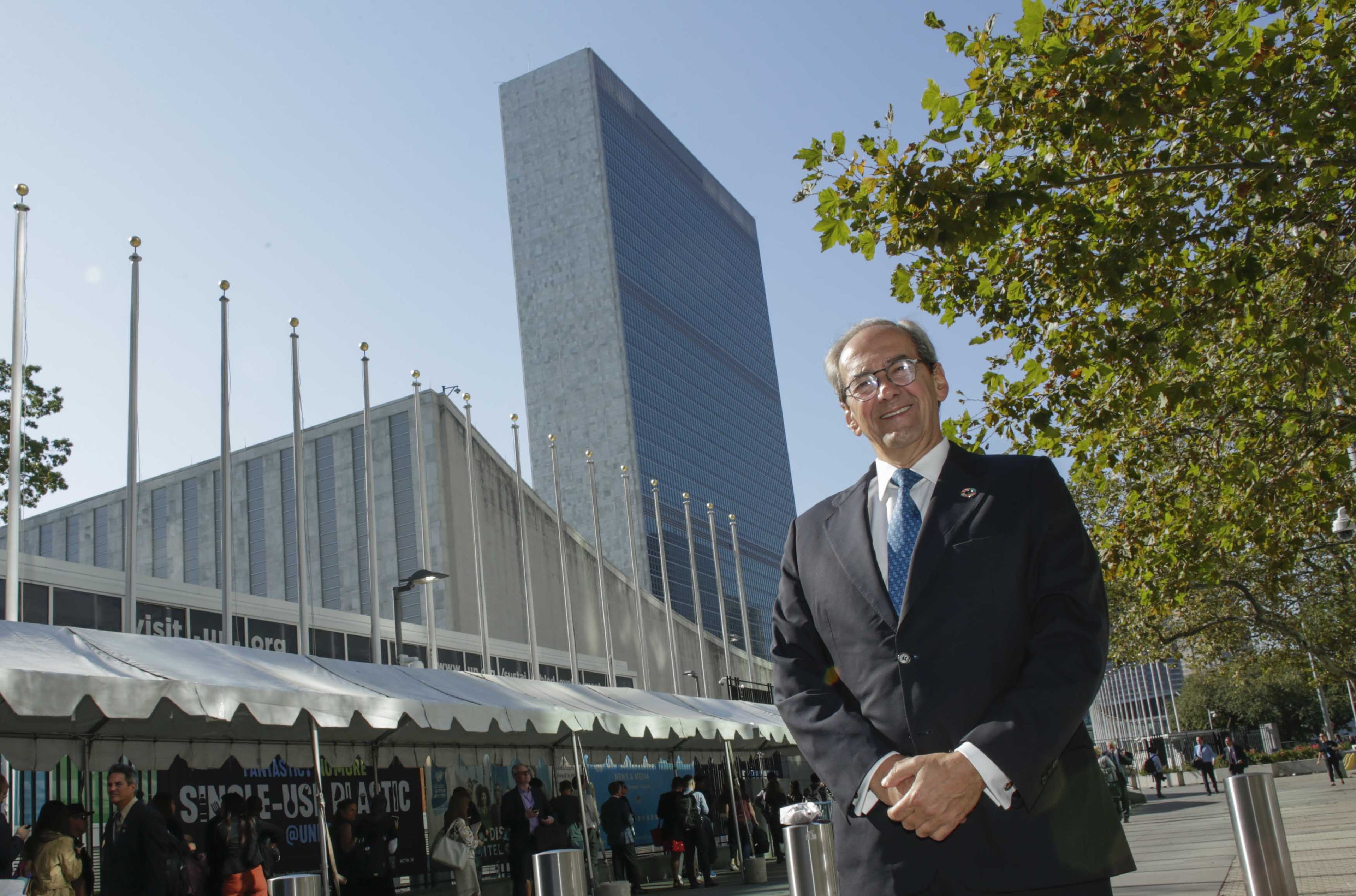 José Manuel González-Páramo, consejero ejecutivo de BBVA , en la sede de las Naciones Unidas en Nueva York.