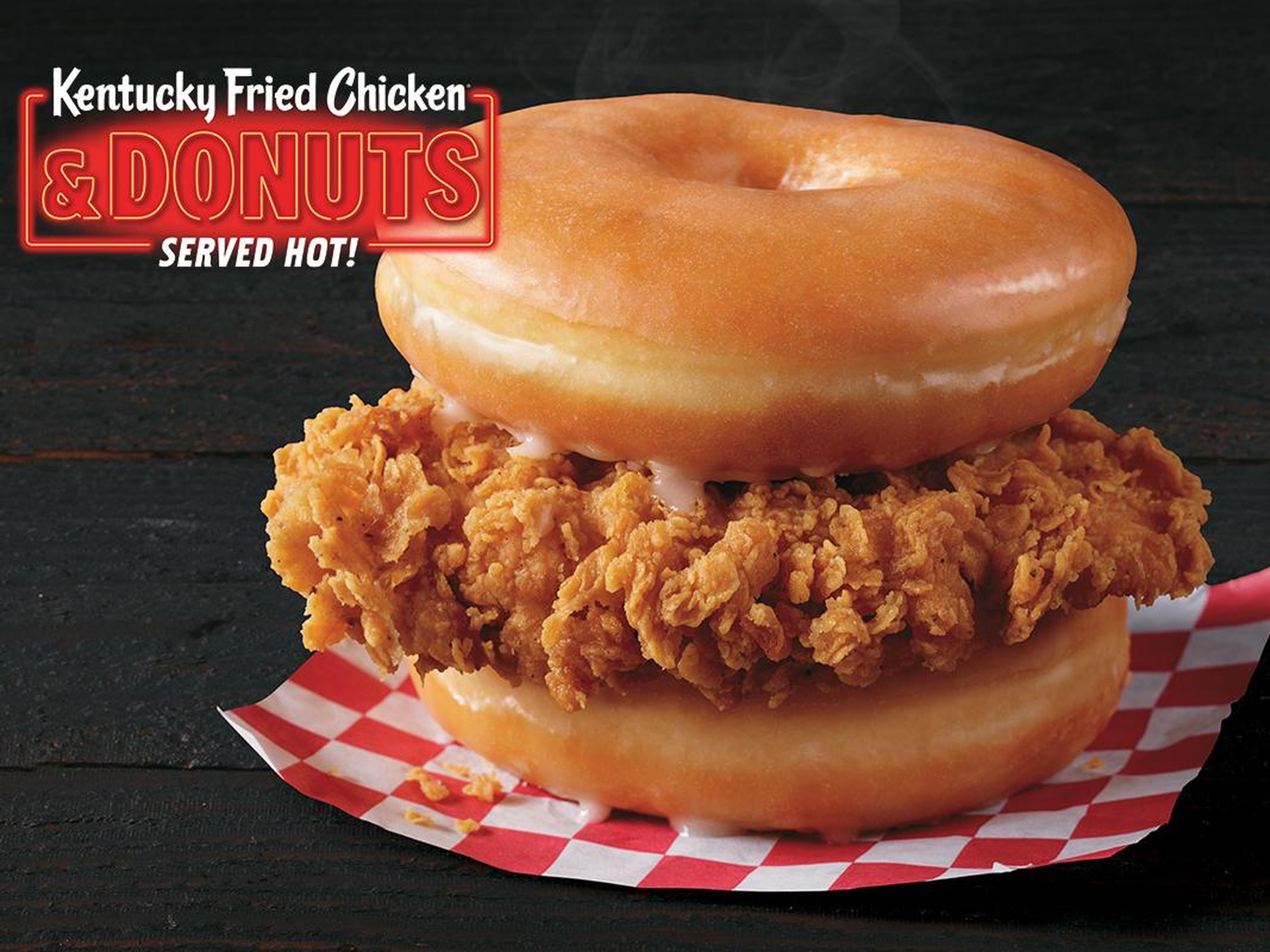 El sandwich "Kentucky Fried Chicken and Donuts" de KFC.