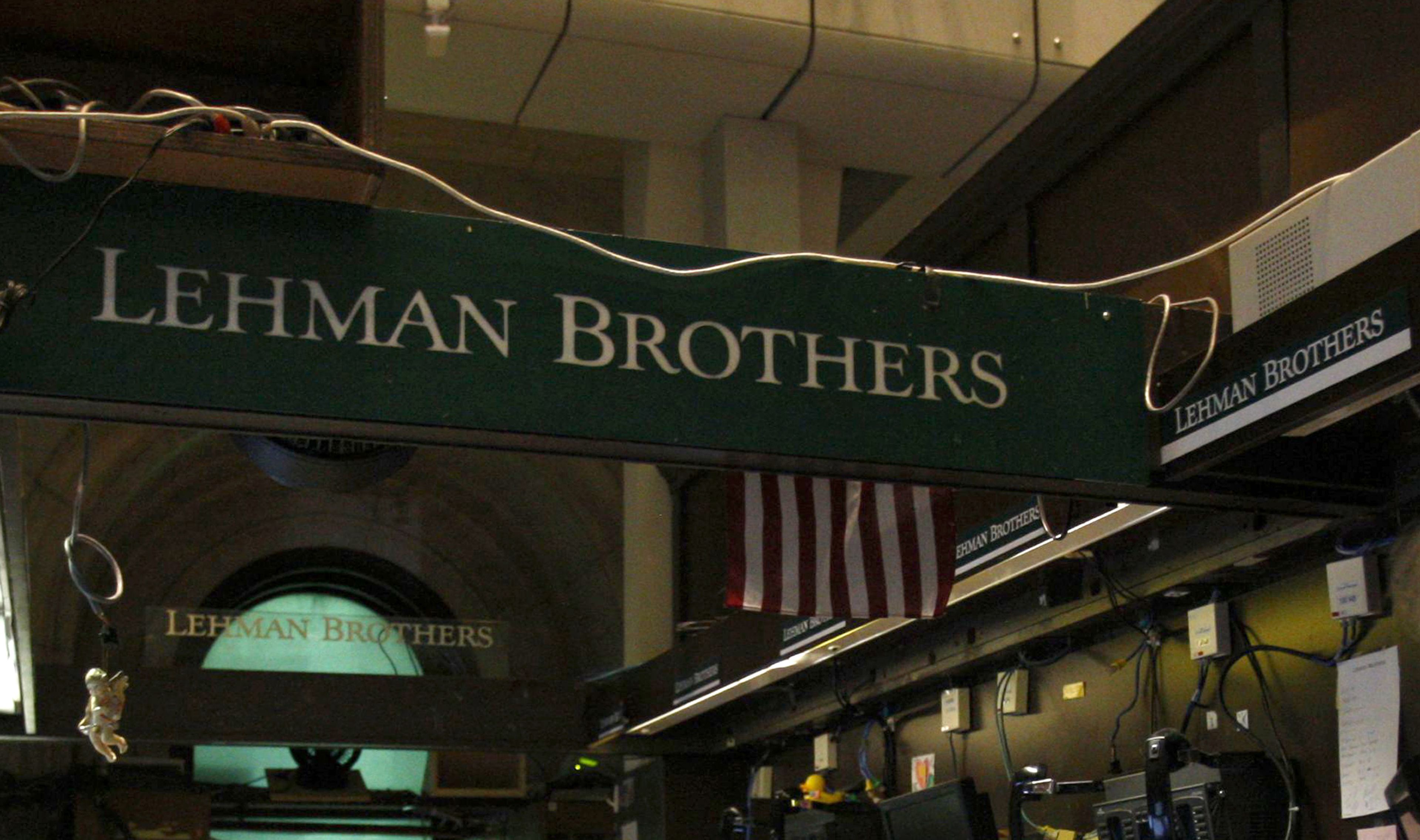 Lehman Brothers, en la Bolsa de Nueva York, antes de su quiebra en septiembre de 2008.