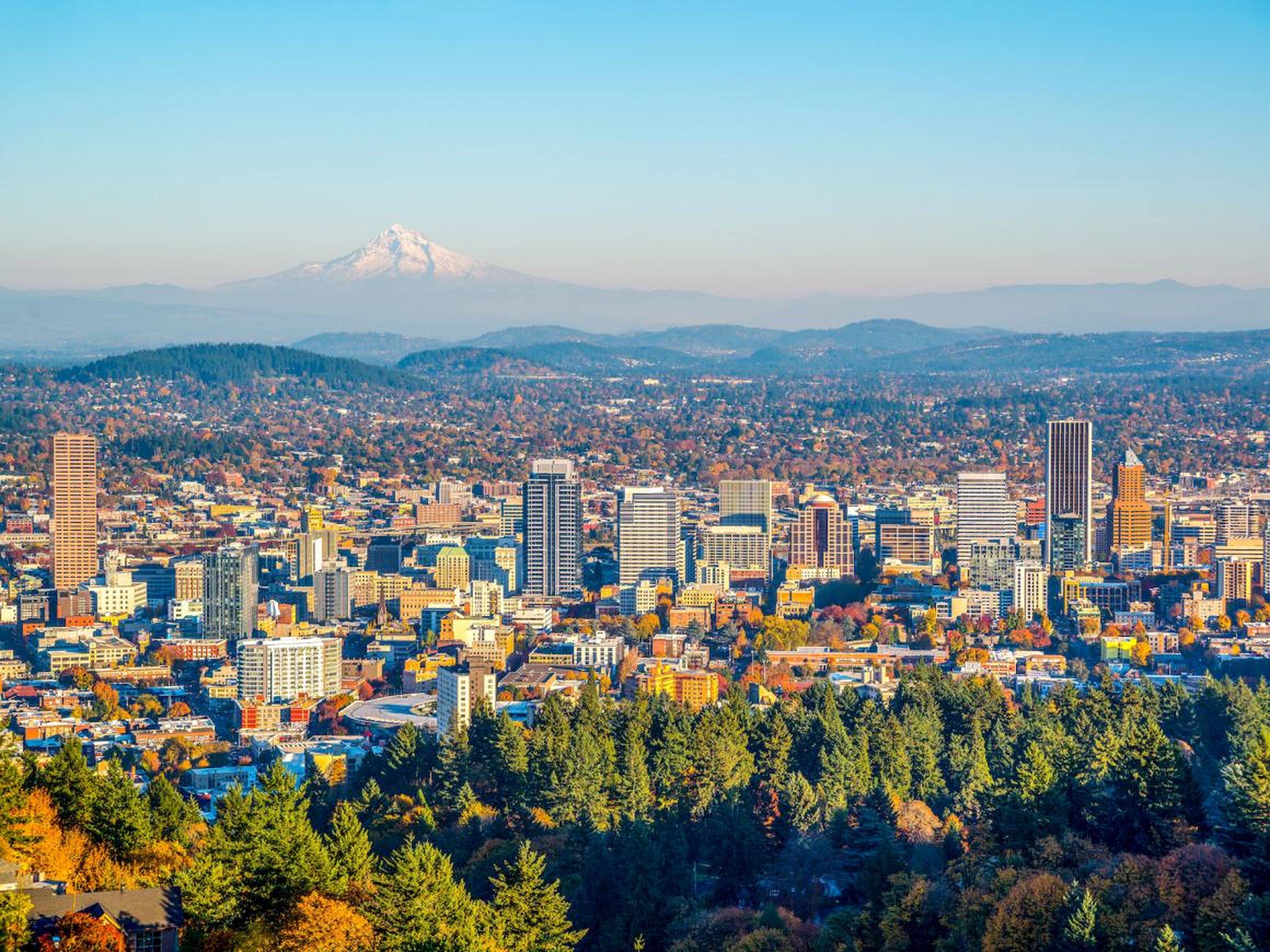 Meanwhile, if you venture further up the Pacific Coast from San Francisco, the median rent for a one-bedroom apartment in Portland is $1,595 a month.
