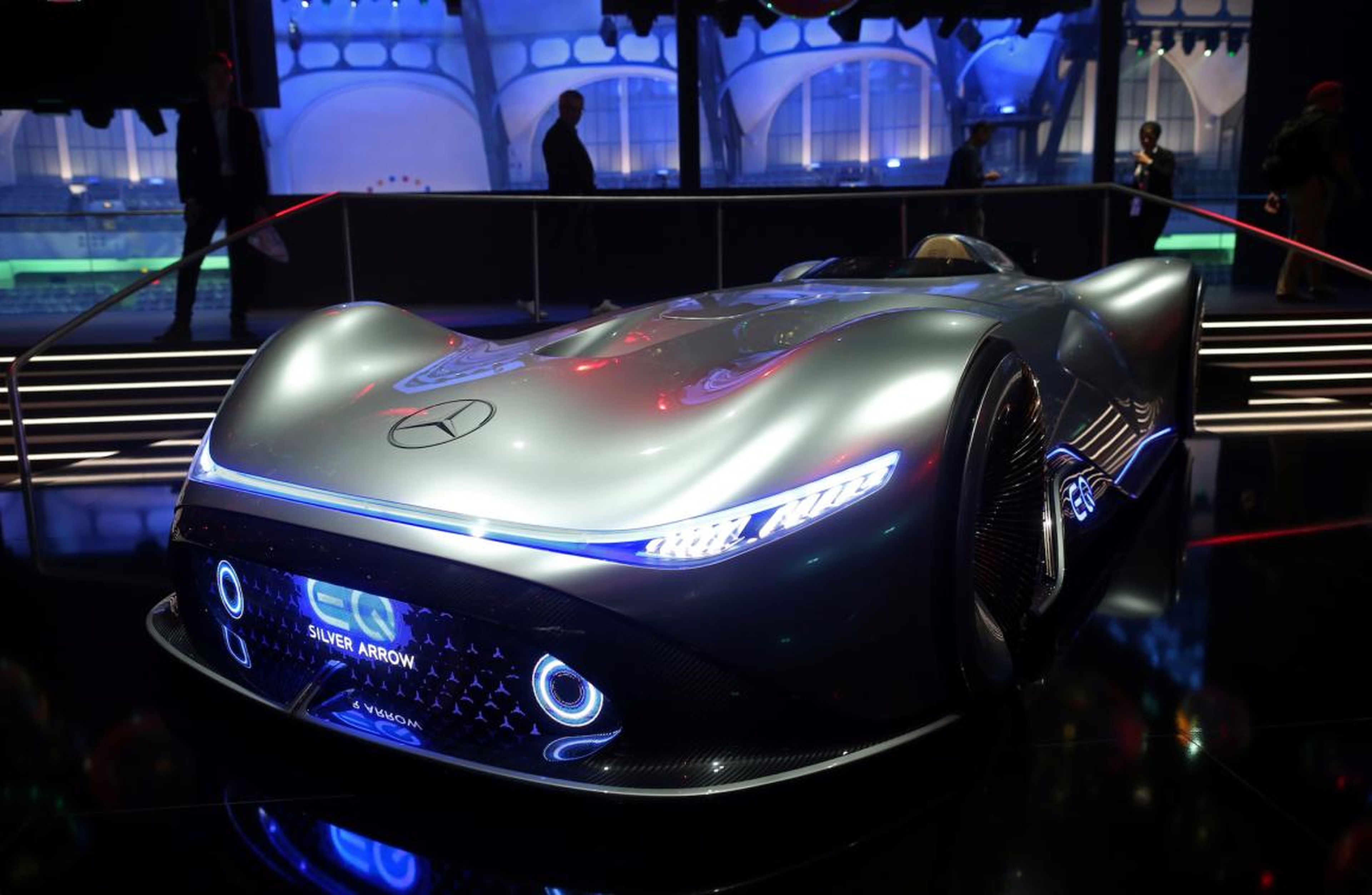 The Mercedes EQ Silver Arrow concept hit the show as a stylish all-electric homage to a car from the 1930s.