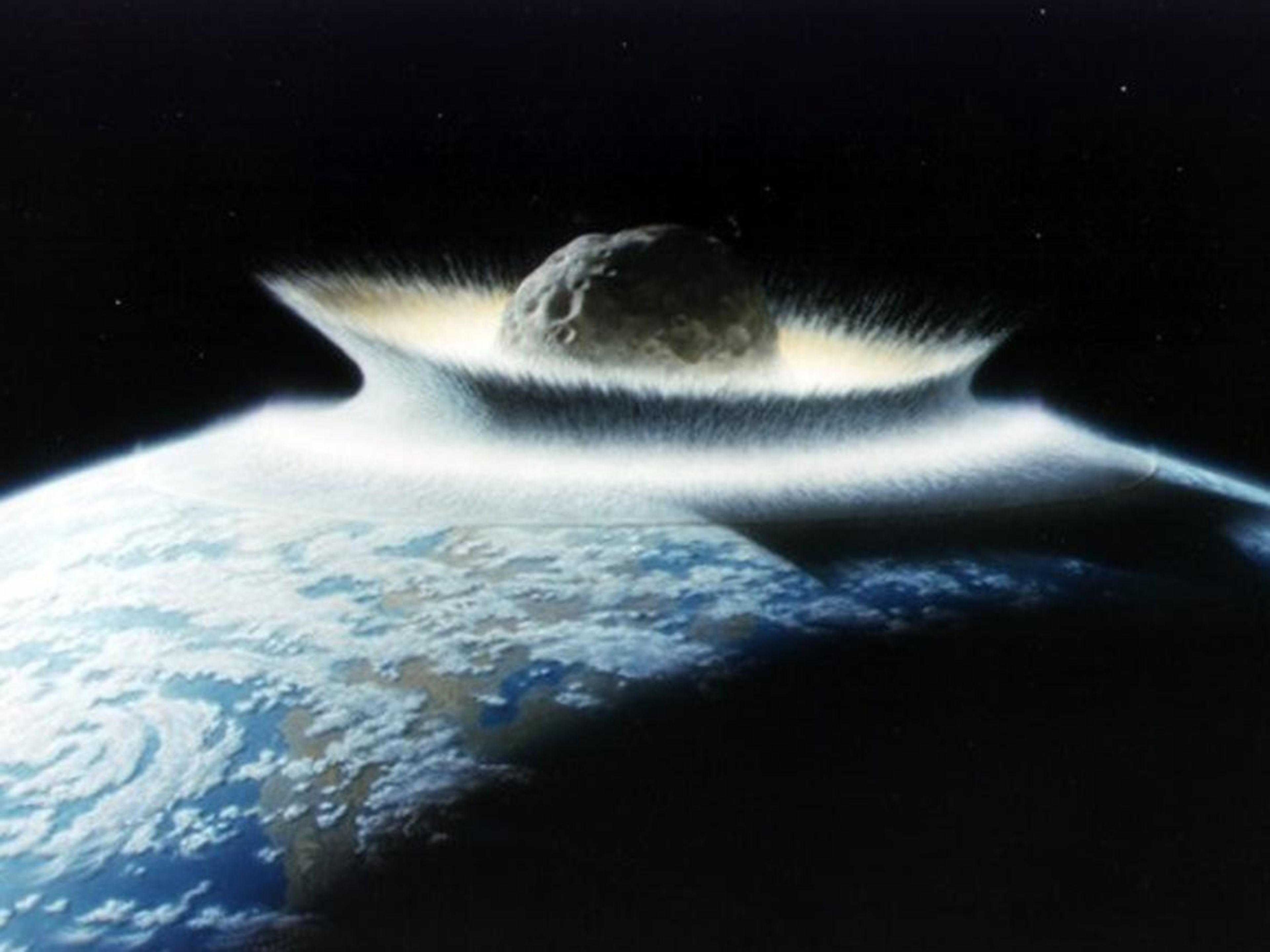 Colisión de un asteroide contra la Tierra