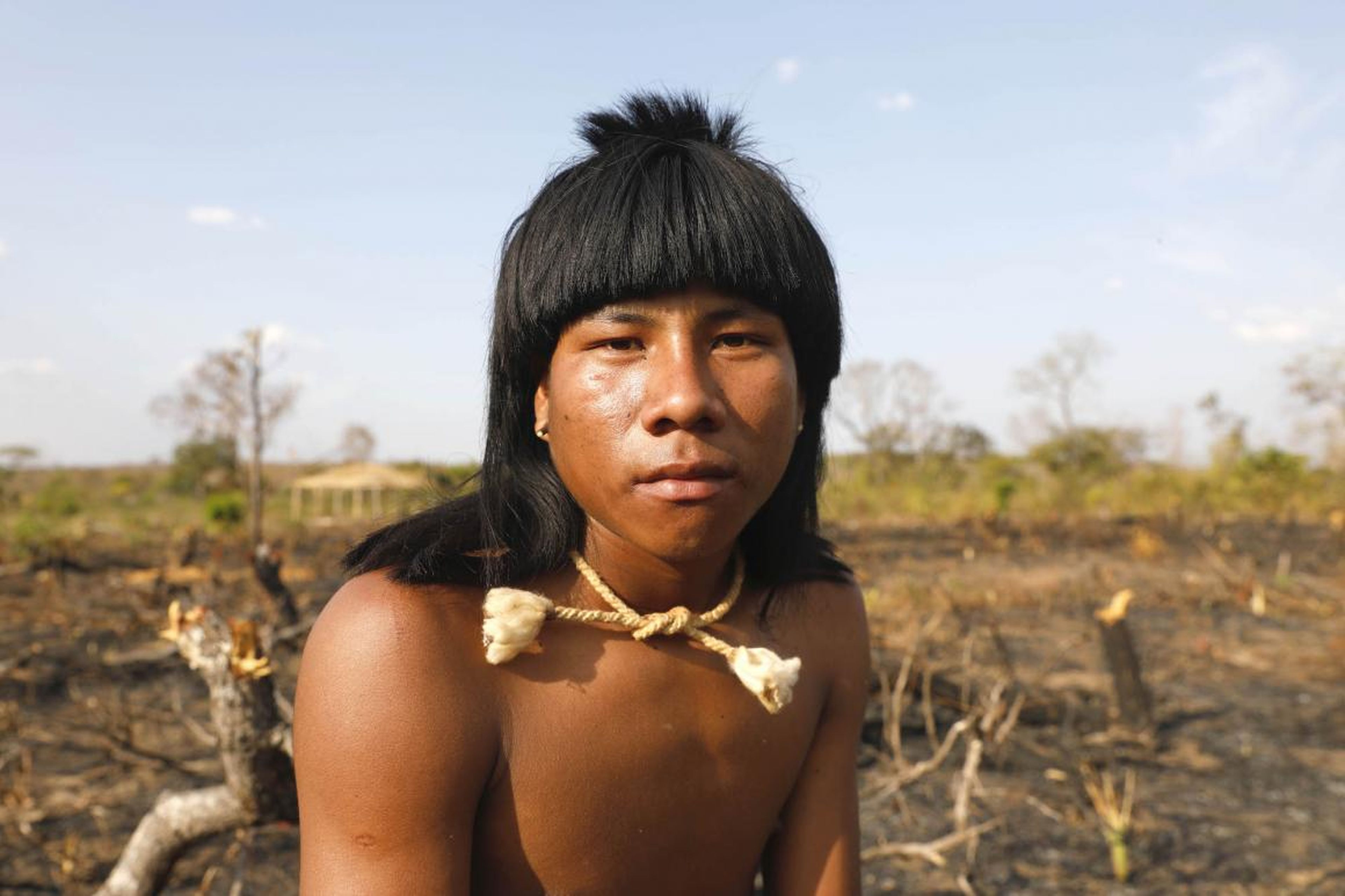 Un hombre de la tribu Xavante.
