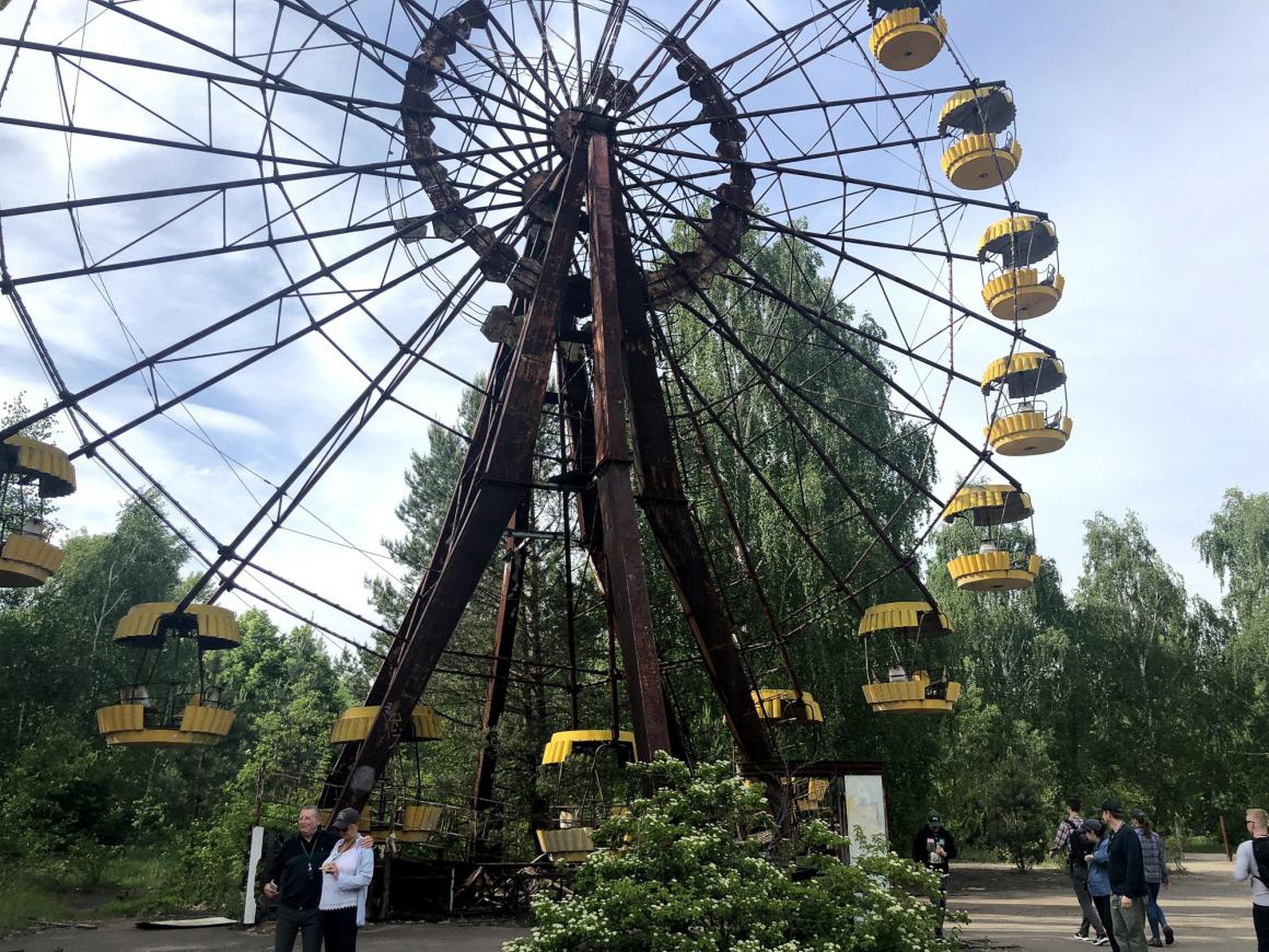 La noria en el parque de atracciones en Pripyat.