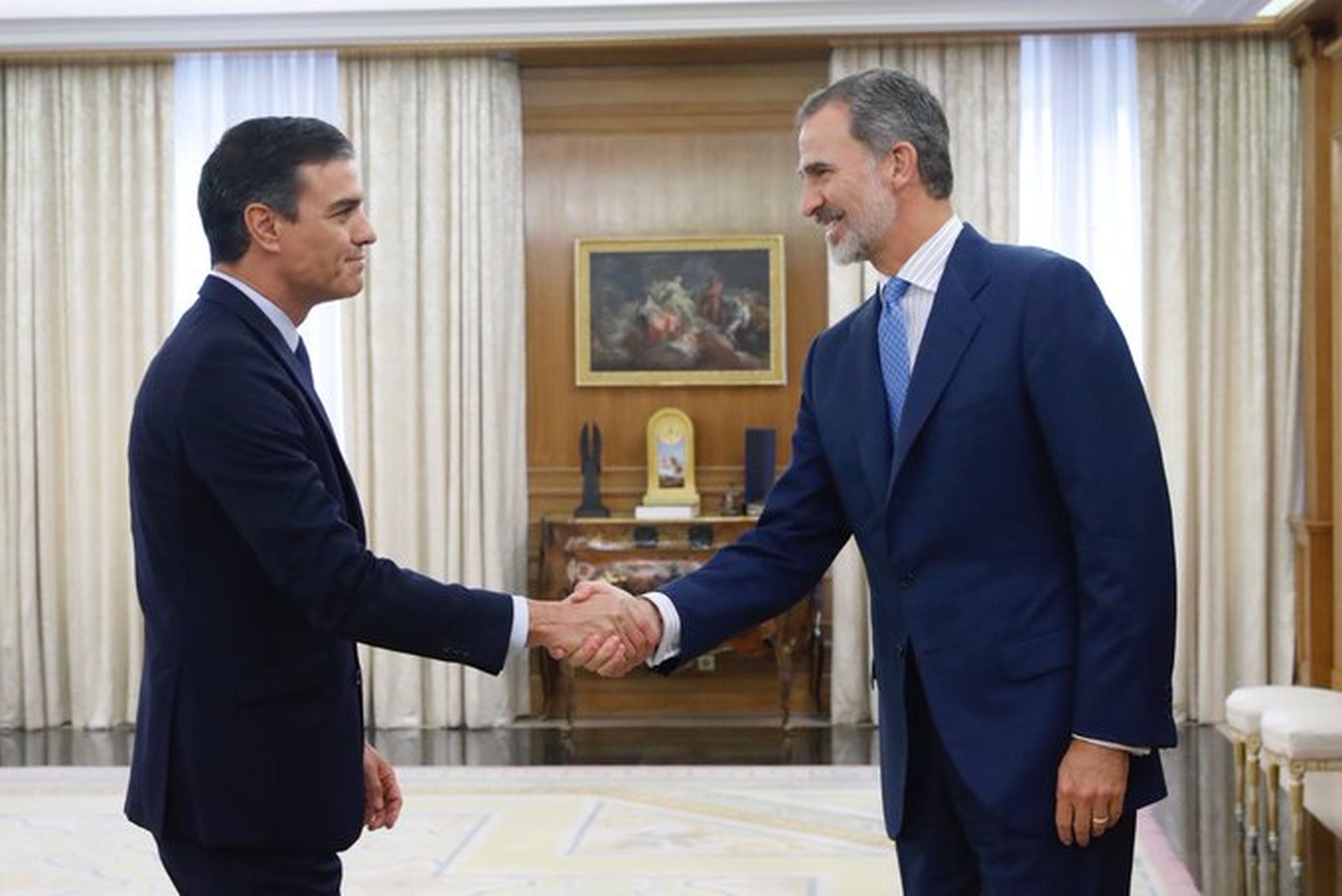 Pedro Sánchez y Felipe VI en la ronda de consultas de septiembre de 2019.