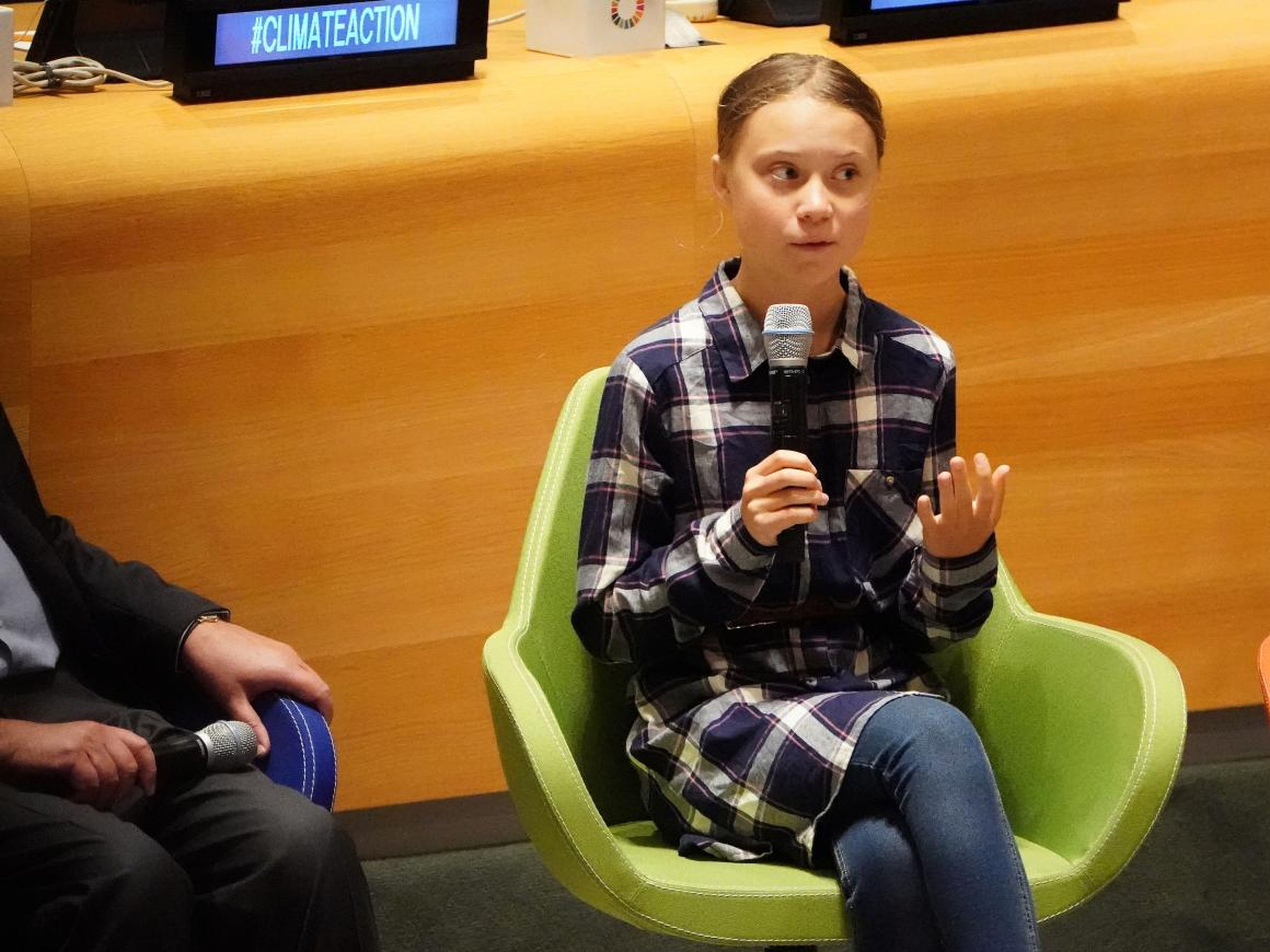 On Saturday, Thunberg spoke at the UN Youth Climate Summit.
