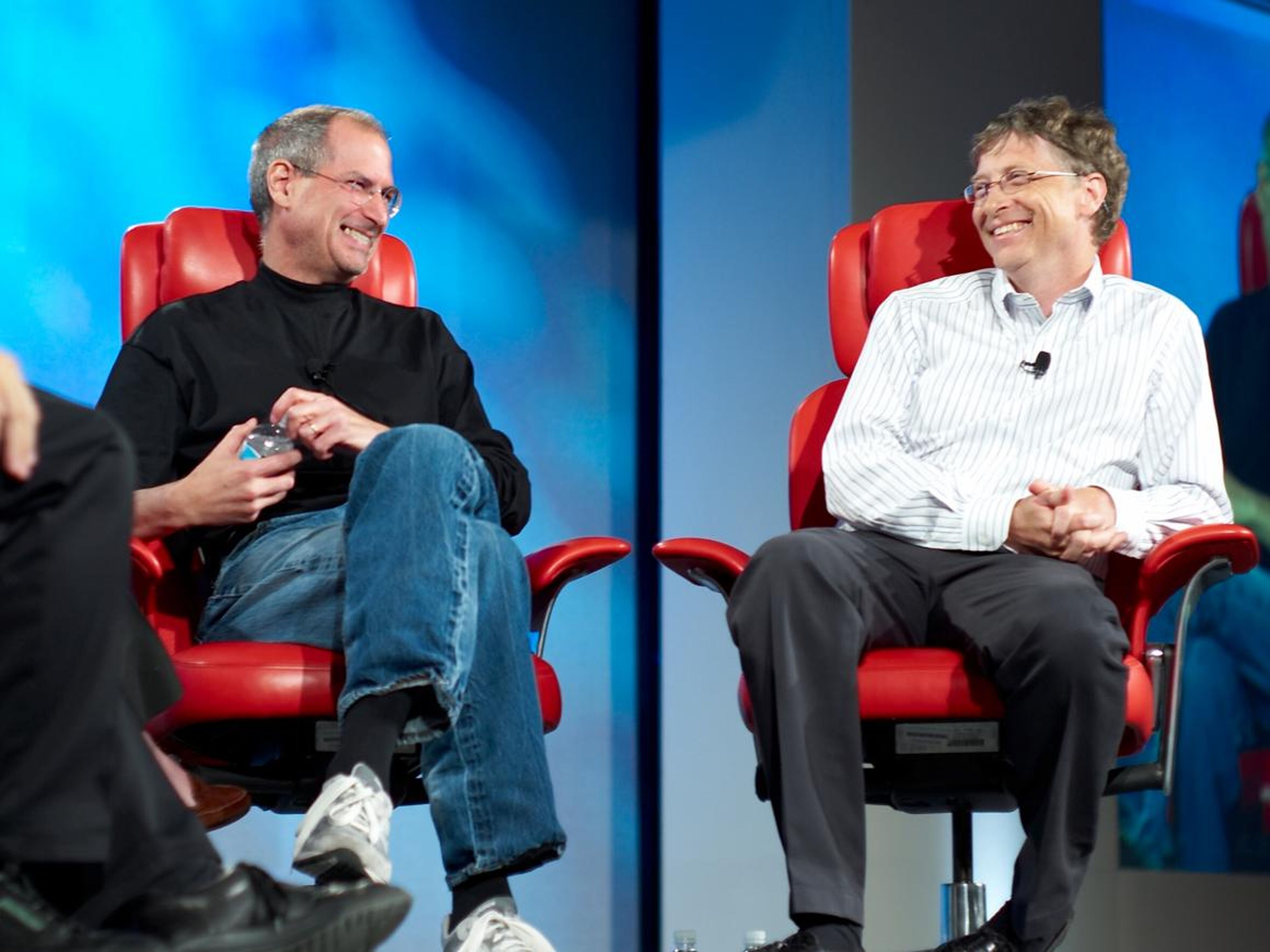 Steve Jobs y Bill Gates en 2007.
