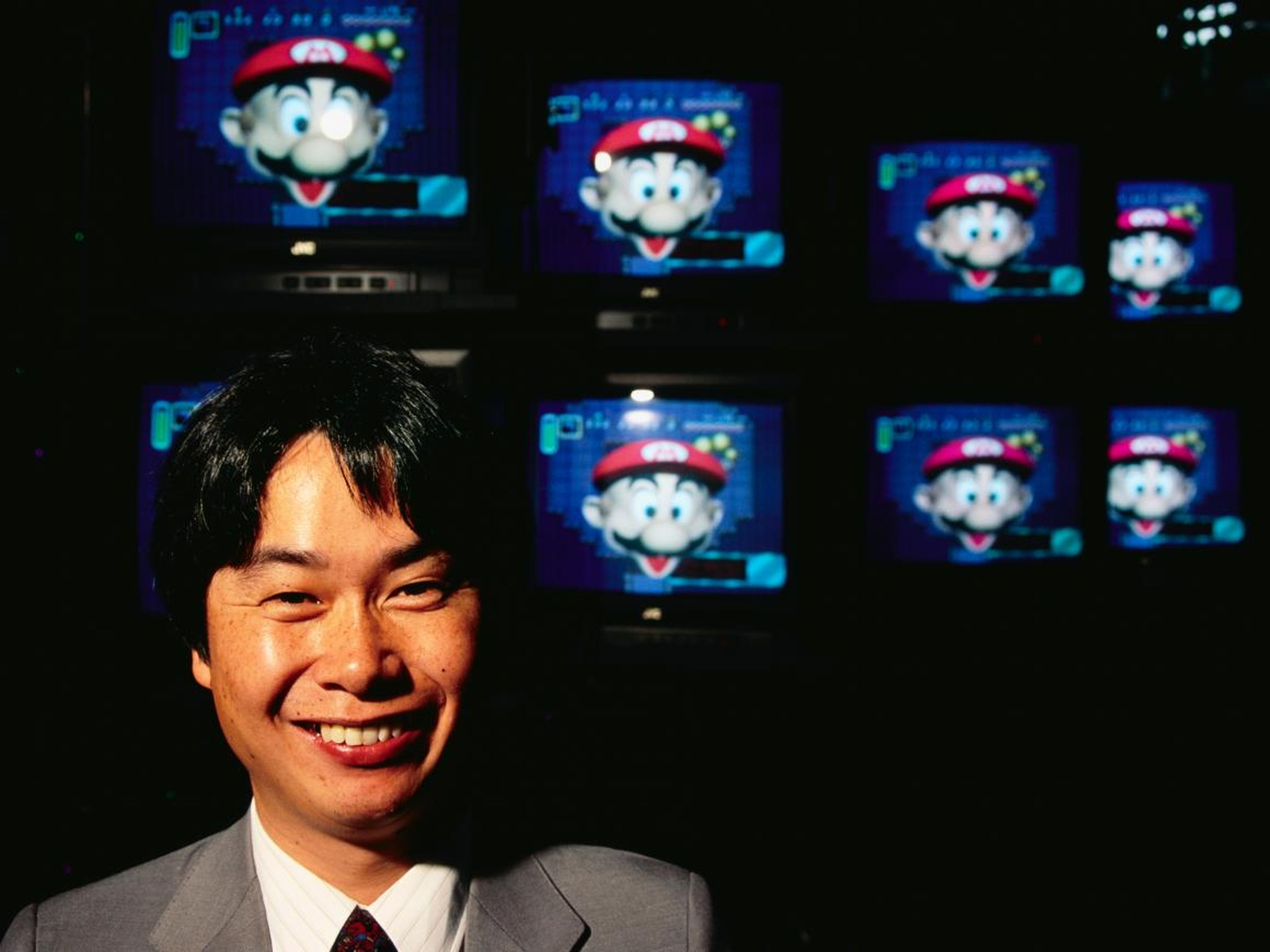 El diseñador de videojuegos Shigeru Miyamoto en 1992.