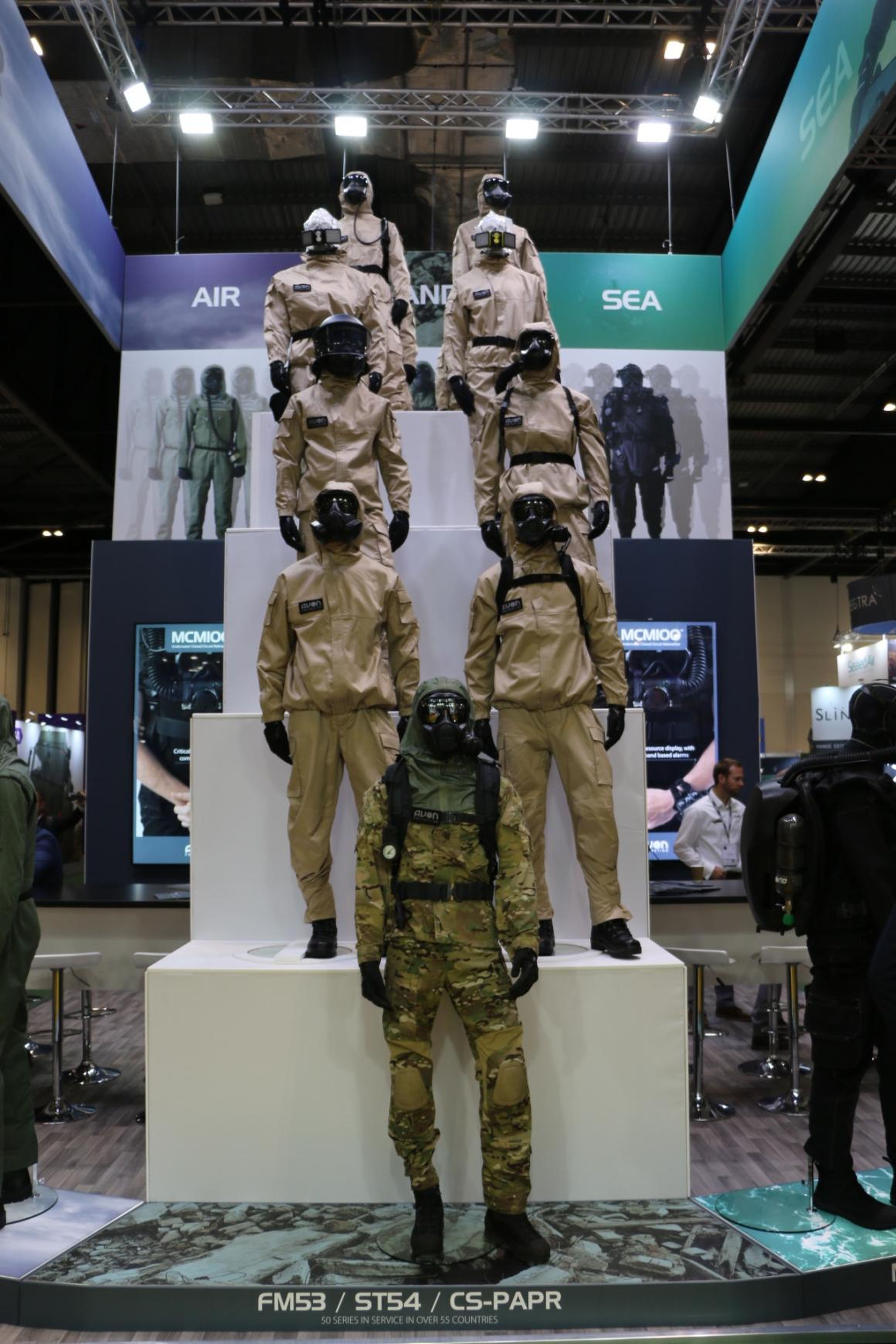 Avon Protection muestra su equipo militar.