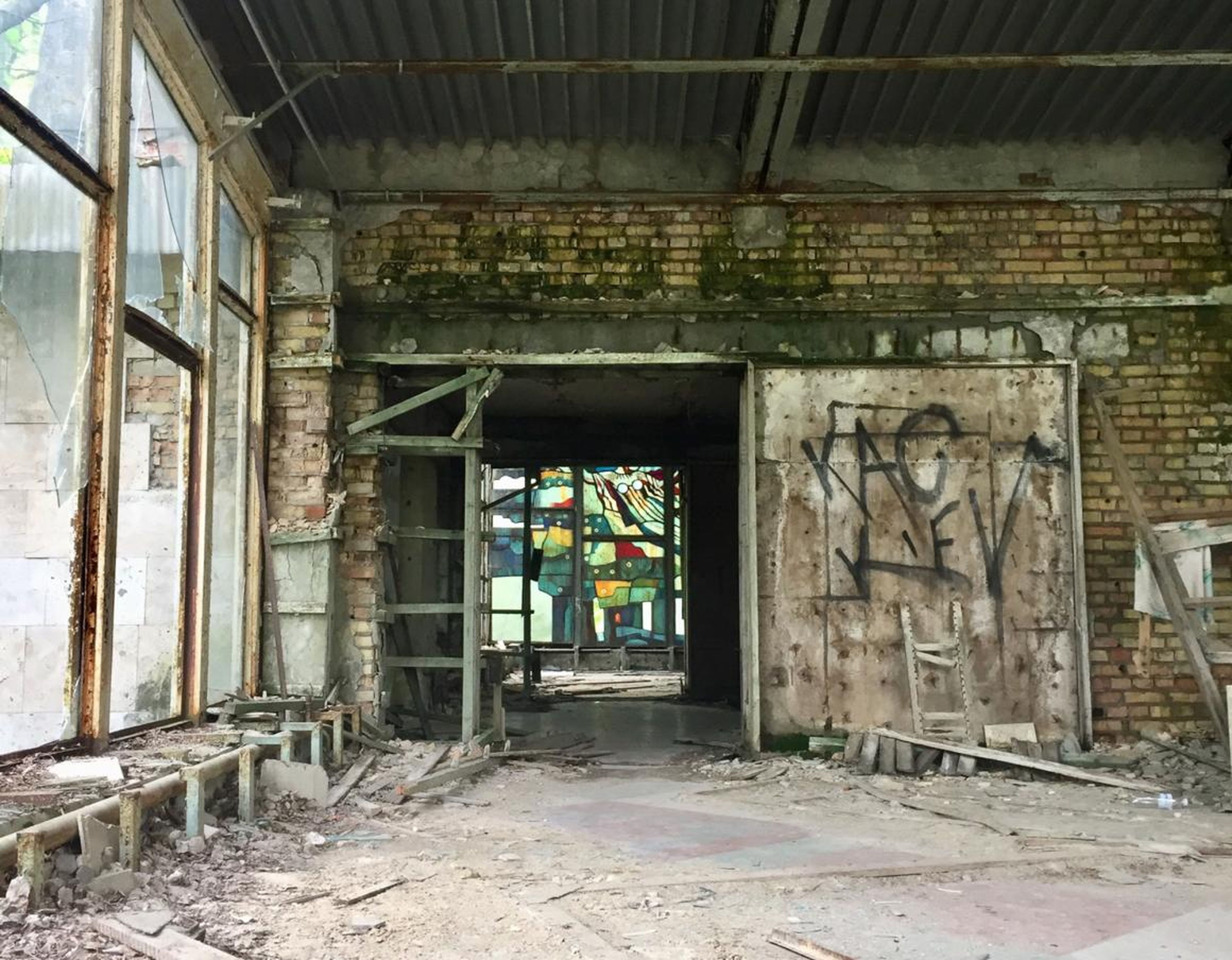 Un edificio abandonado en Pripyat.