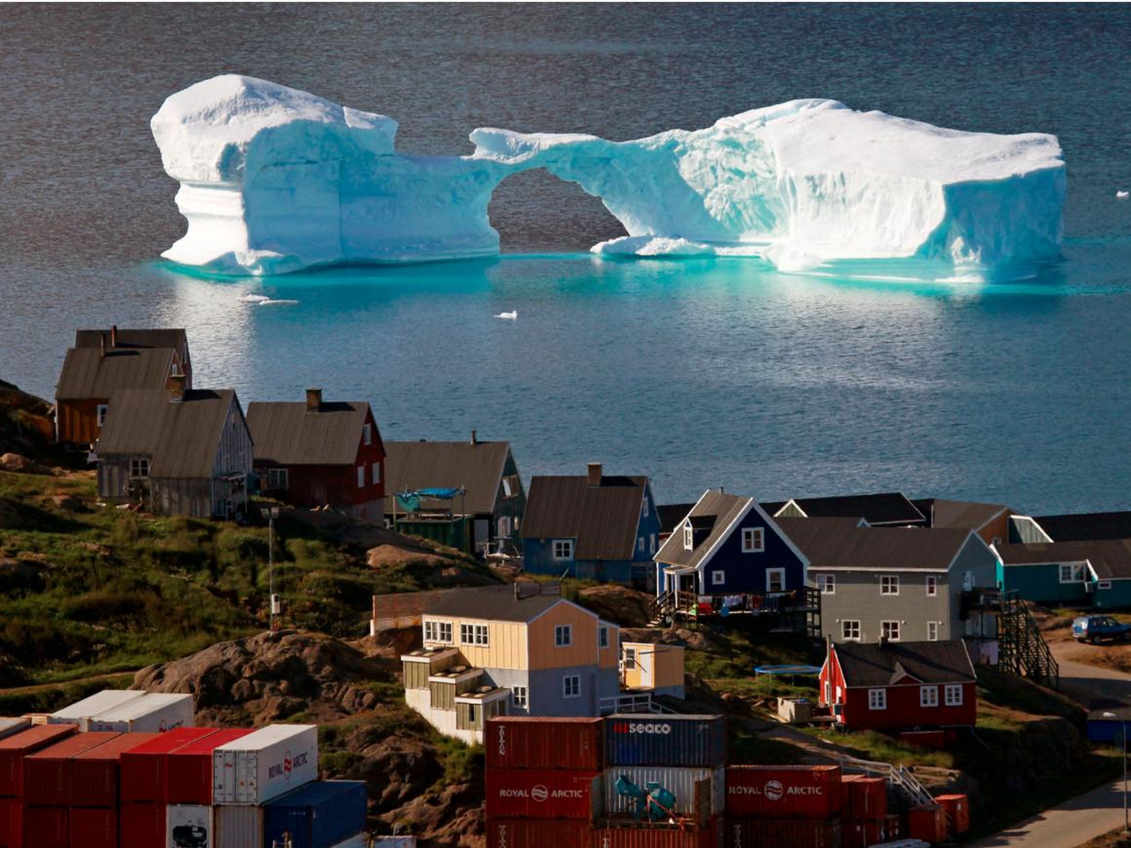 La ciudad de Kulusuk en el este de Groenlandia.