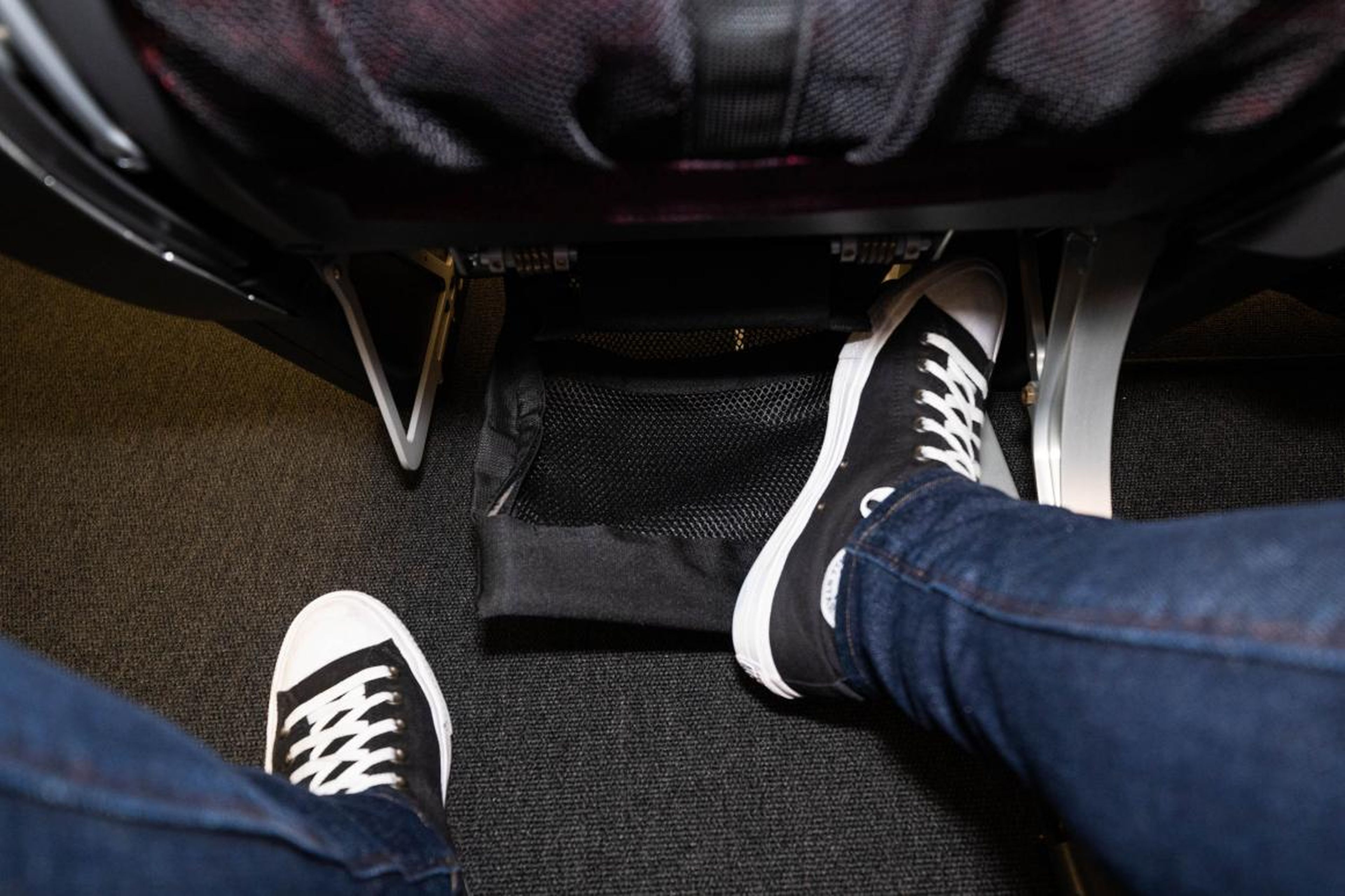 Economy seats also have an adapted version of the premium-economy footrest, which was definitely an improvement.