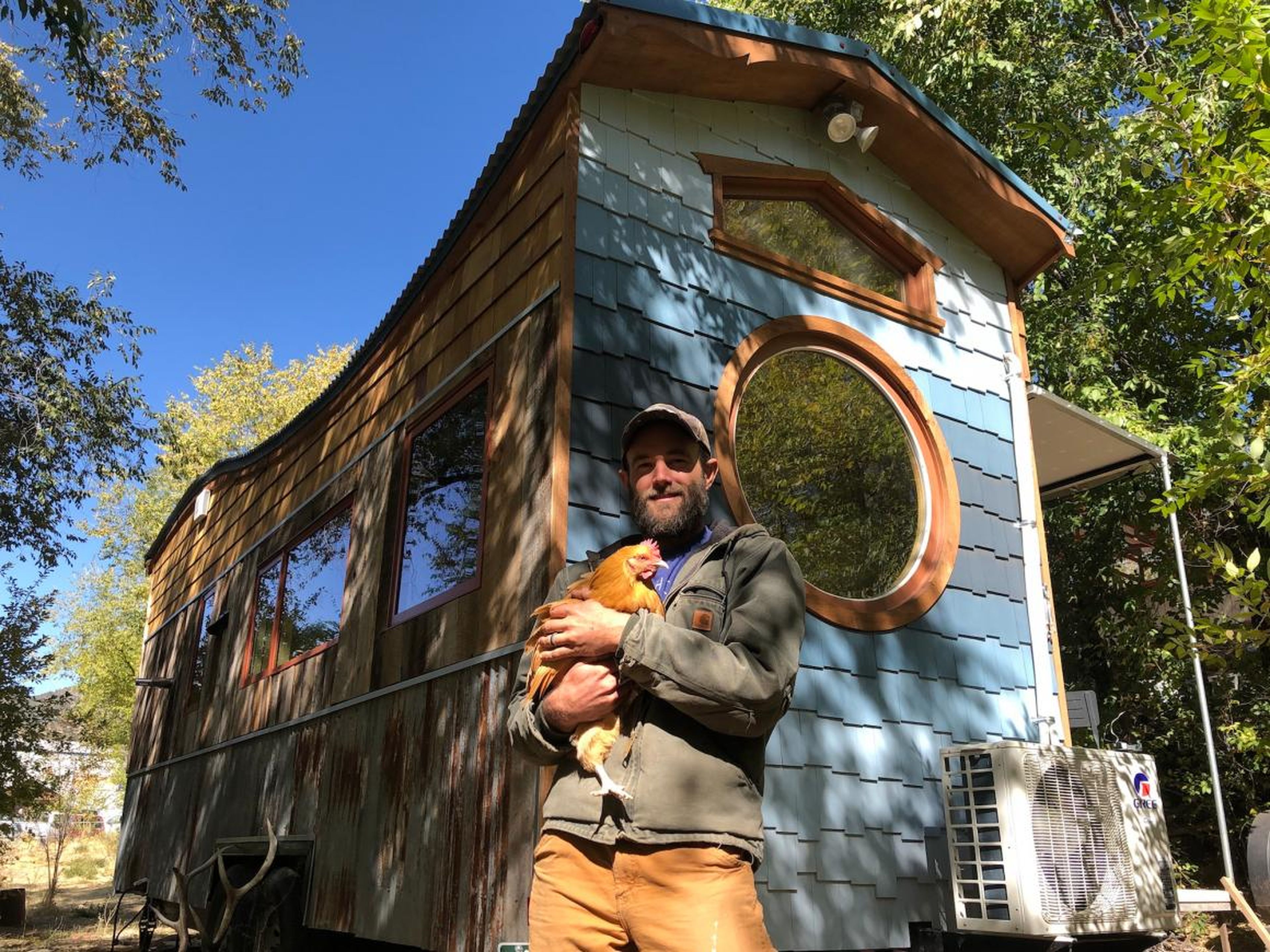 Greg Parham and his tiny house.