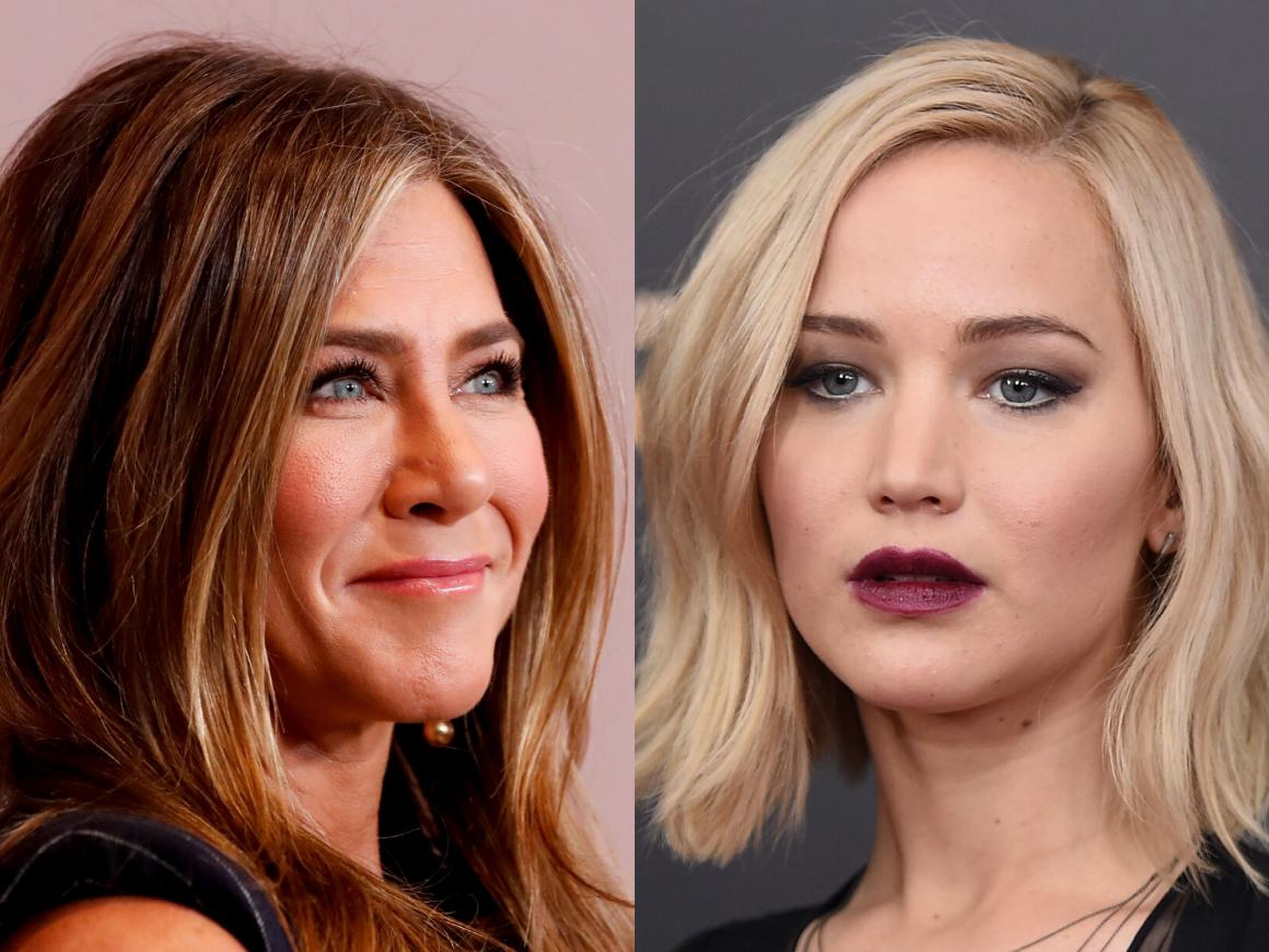 Jennifer Aniston, left, and Jennifer Lawrence have both admitted to having secret Instagram accounts.