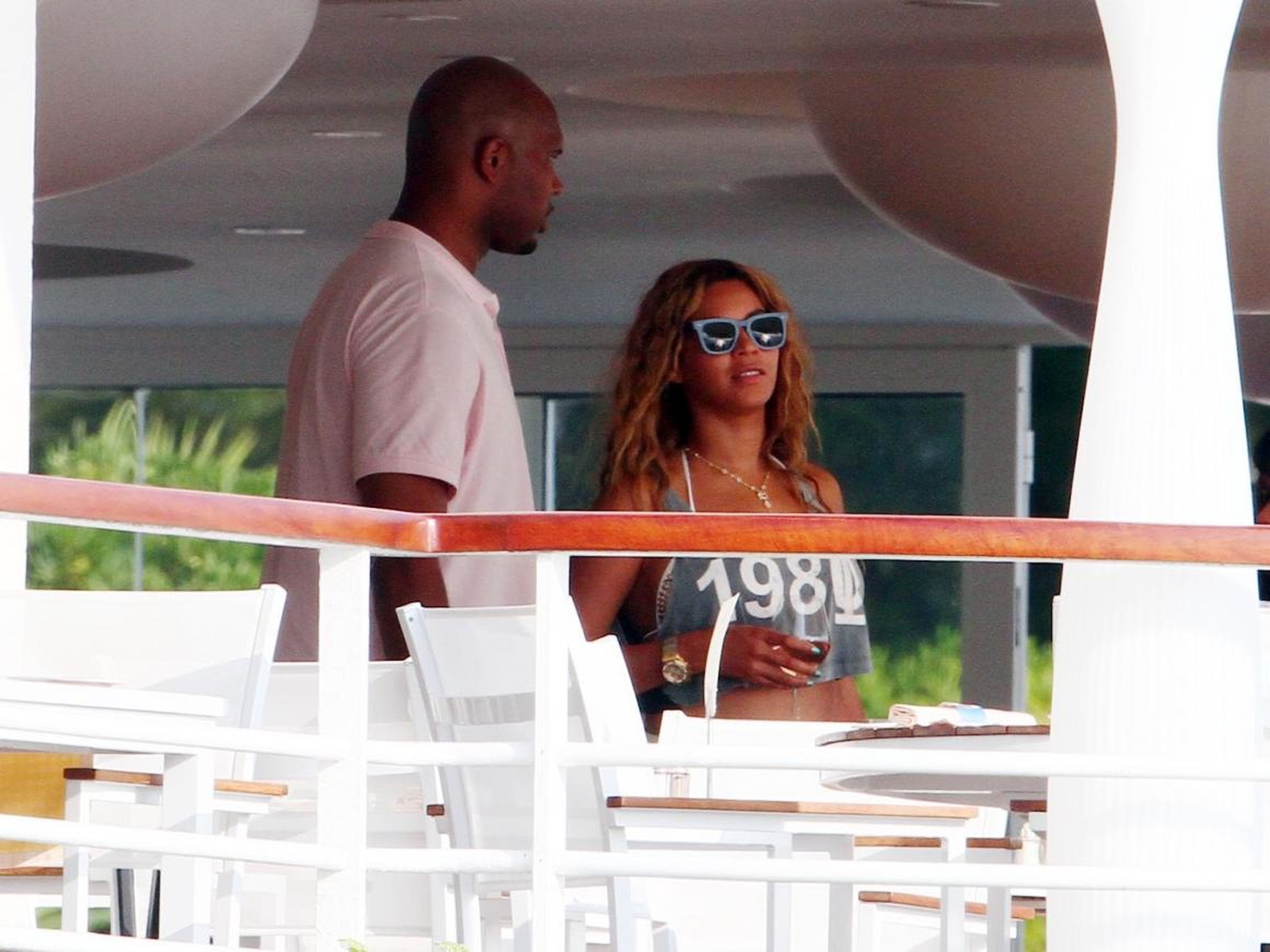 Beyonce a bordo de un yate