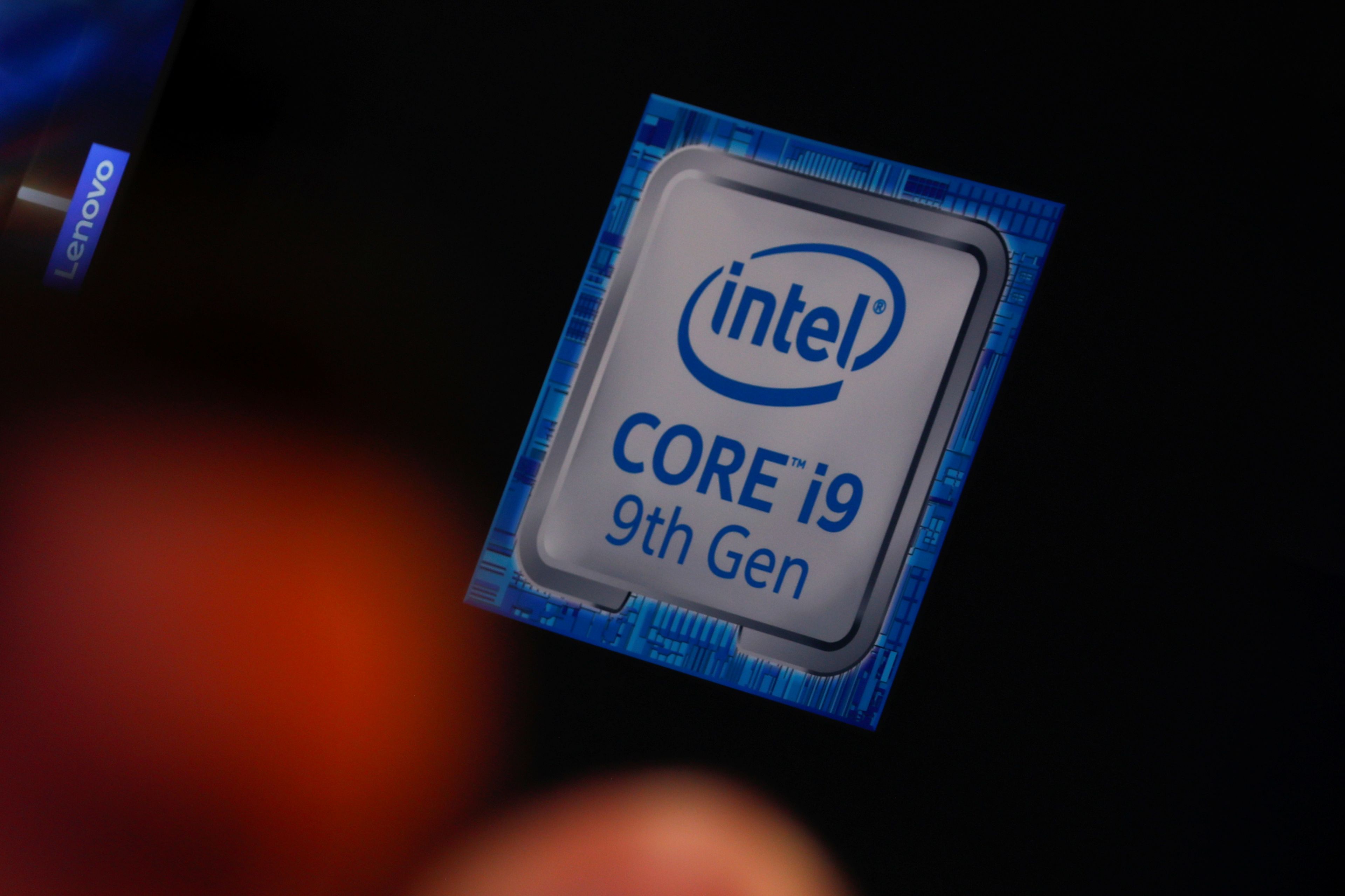 El logo de Intel.