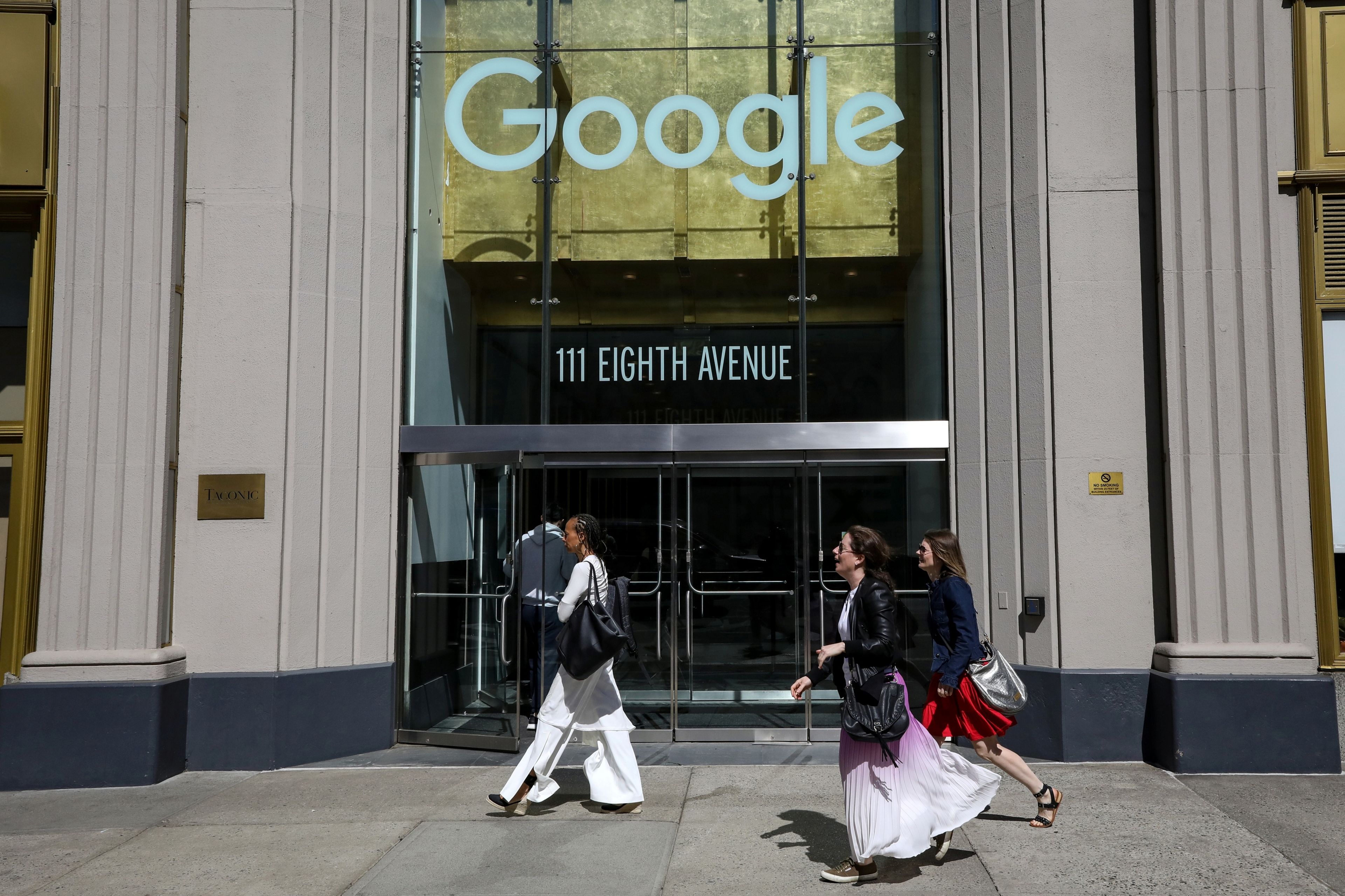 La entrada de las oficinas de Google en Nueva York.