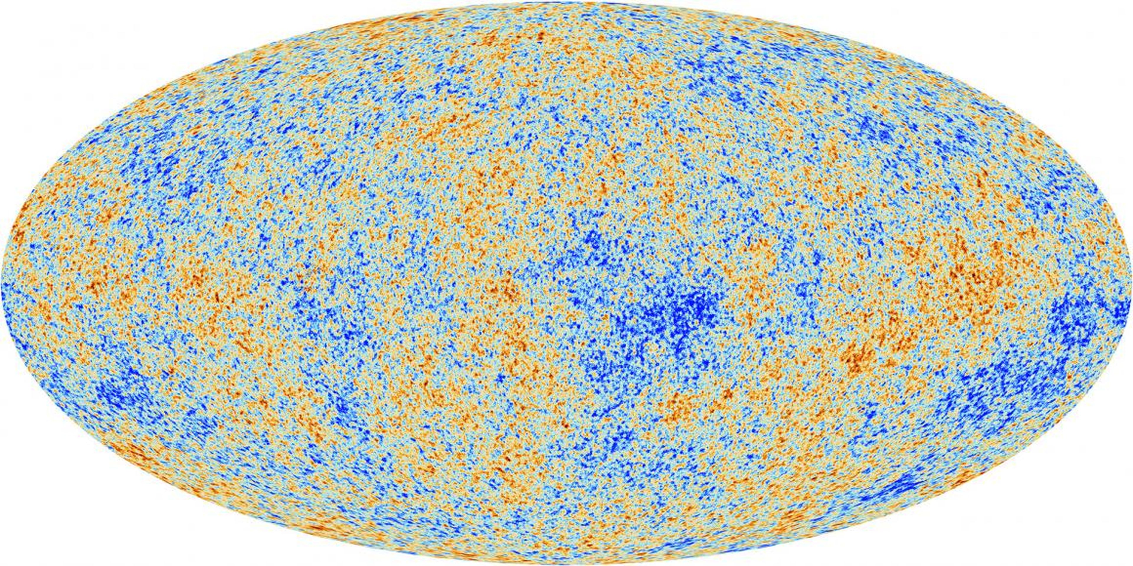 La luz más antigua del universo, llamada fondo cósmico de microondas, tal y como la observa el telescopio espacial Planck.