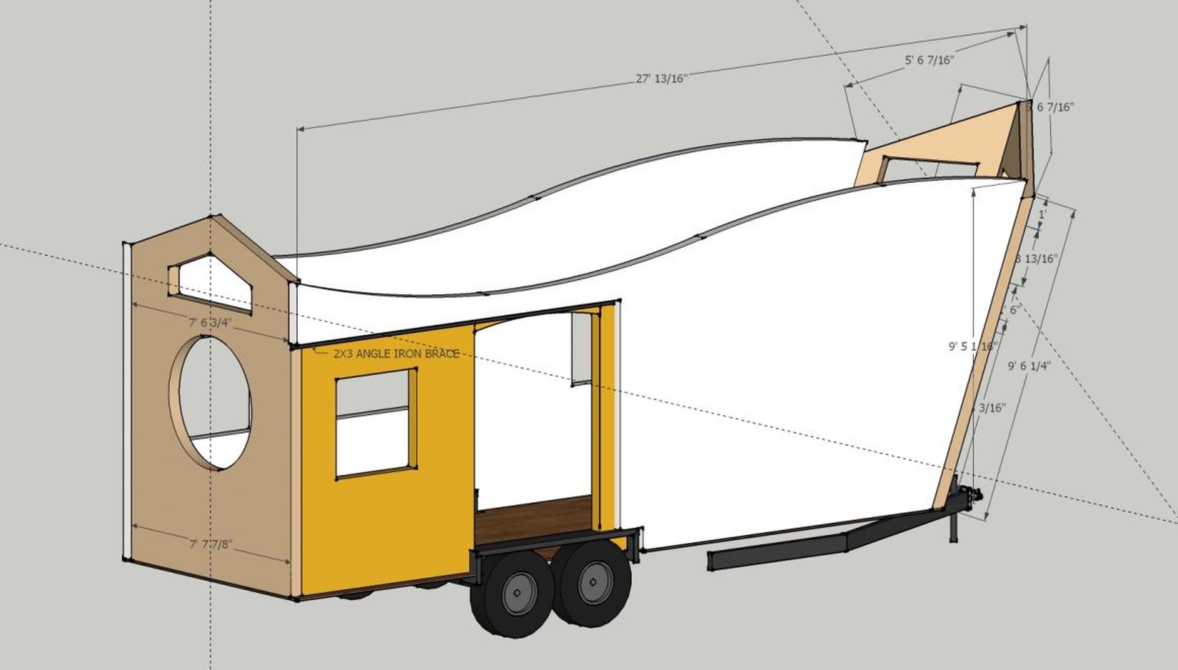 A 3D version of Parham's tiny house.
