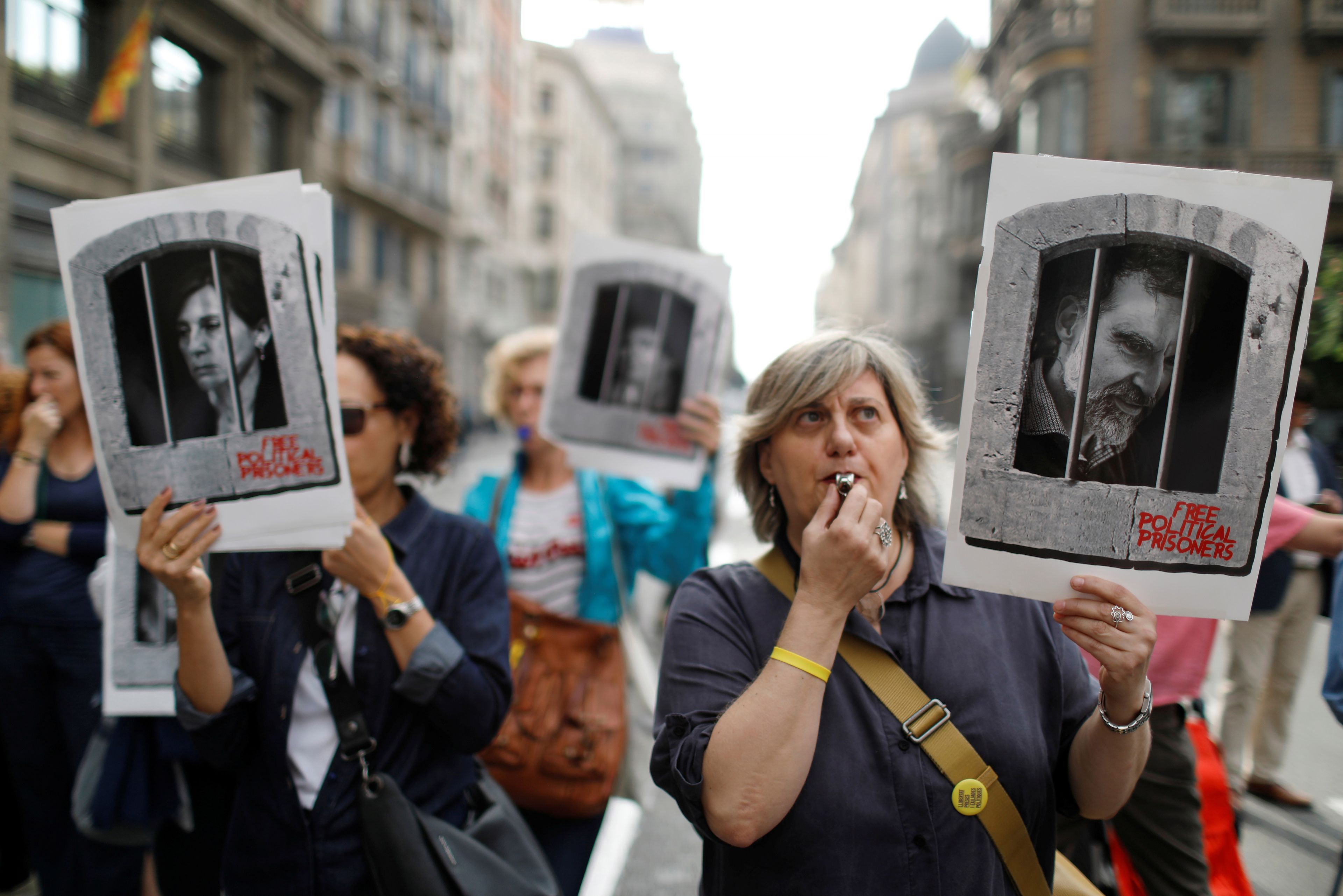 Protestas en Barcelona por la sentencia del procés.