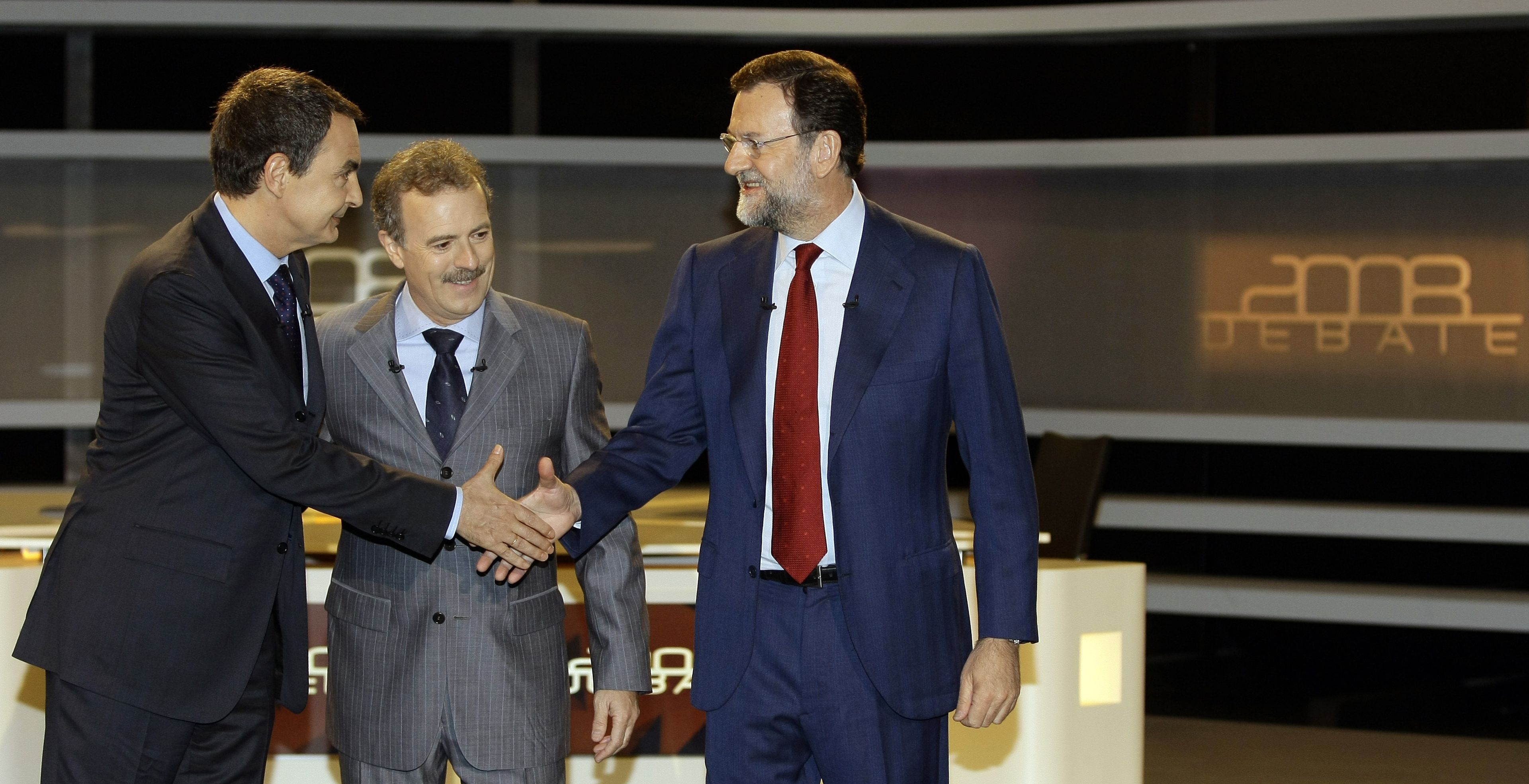 Rajoy y Zapatero debate 2008