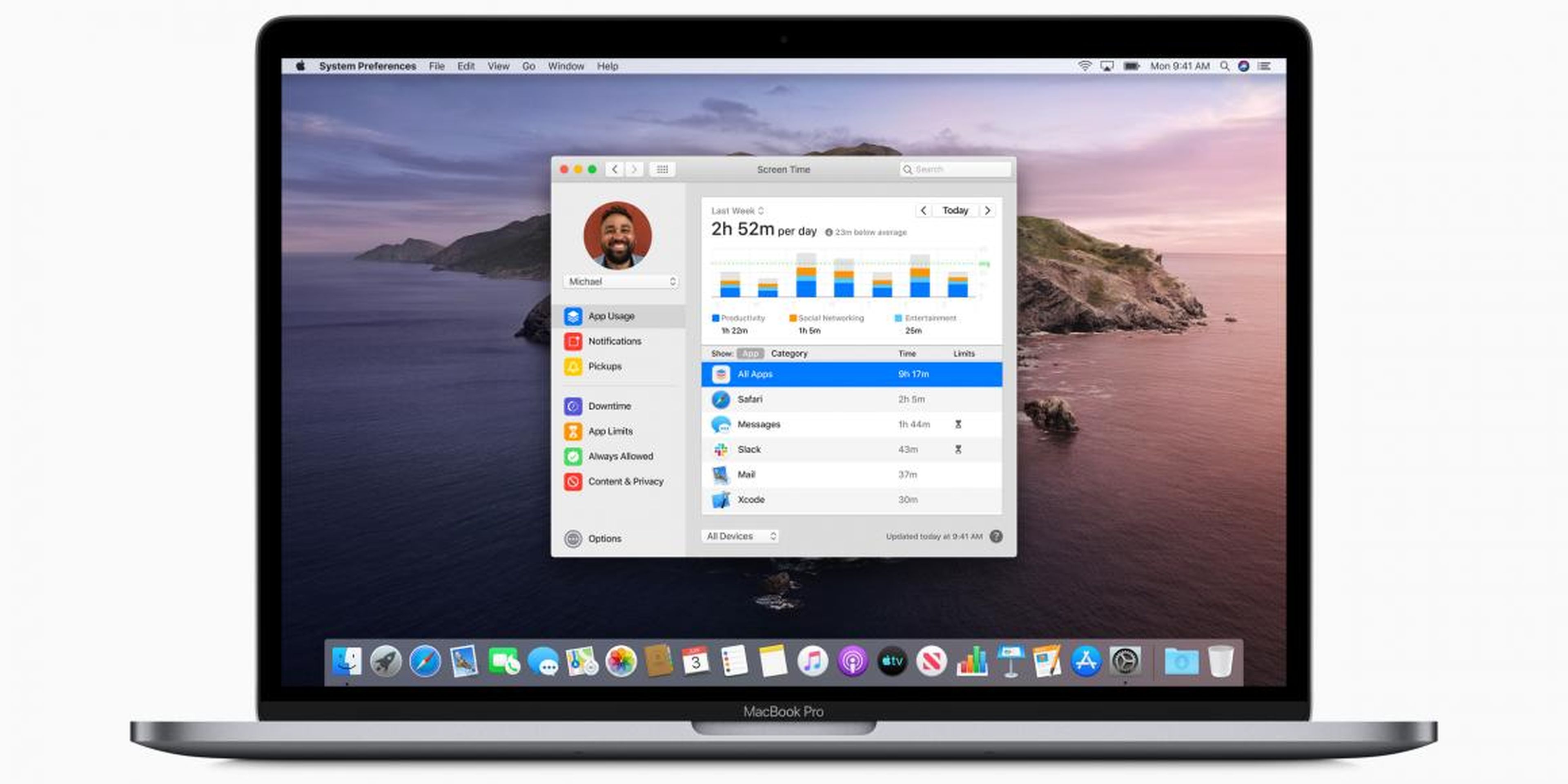 The Screen Time app from iOS will make its first appearance on Mac.