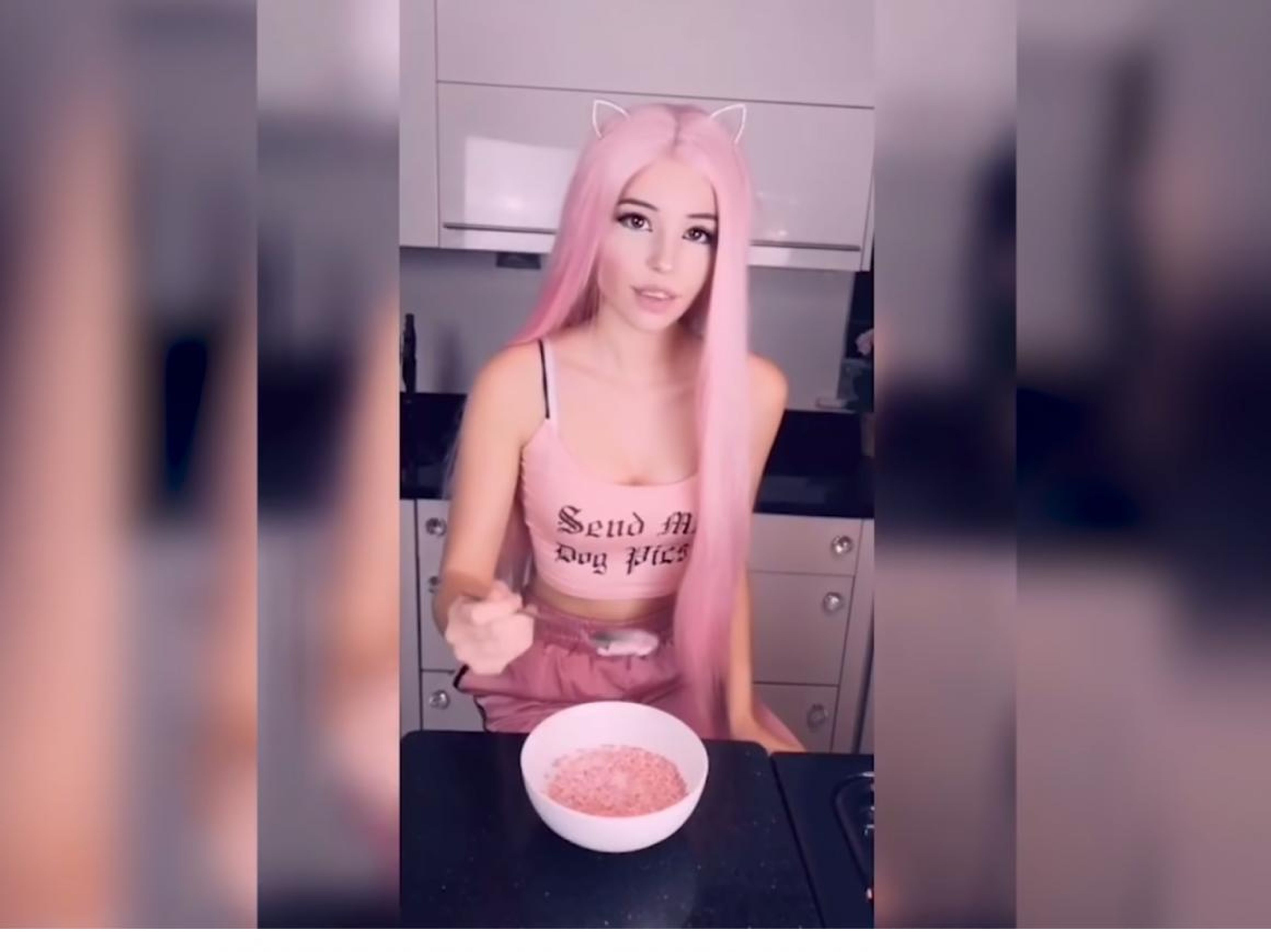 Instagram star Belle Delphine, someone who may have been referred to as an e-girl before 2019.
