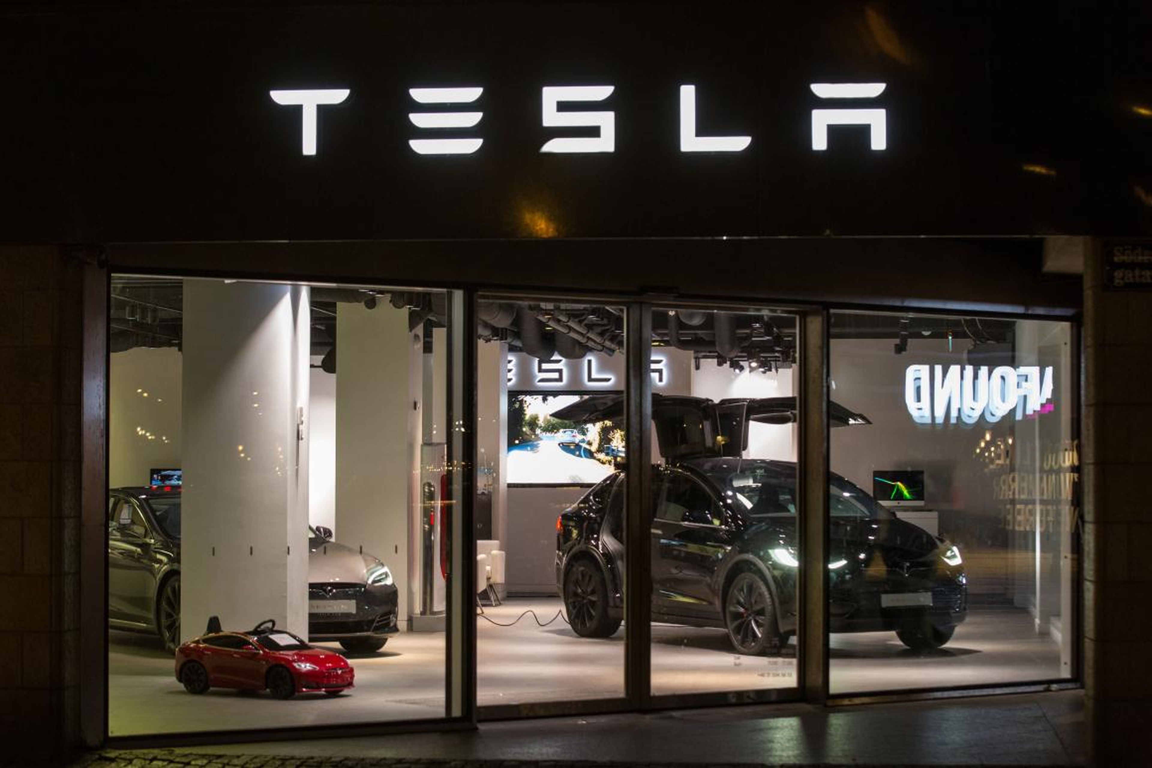 A Tesla store in Gothenburg, Sweden