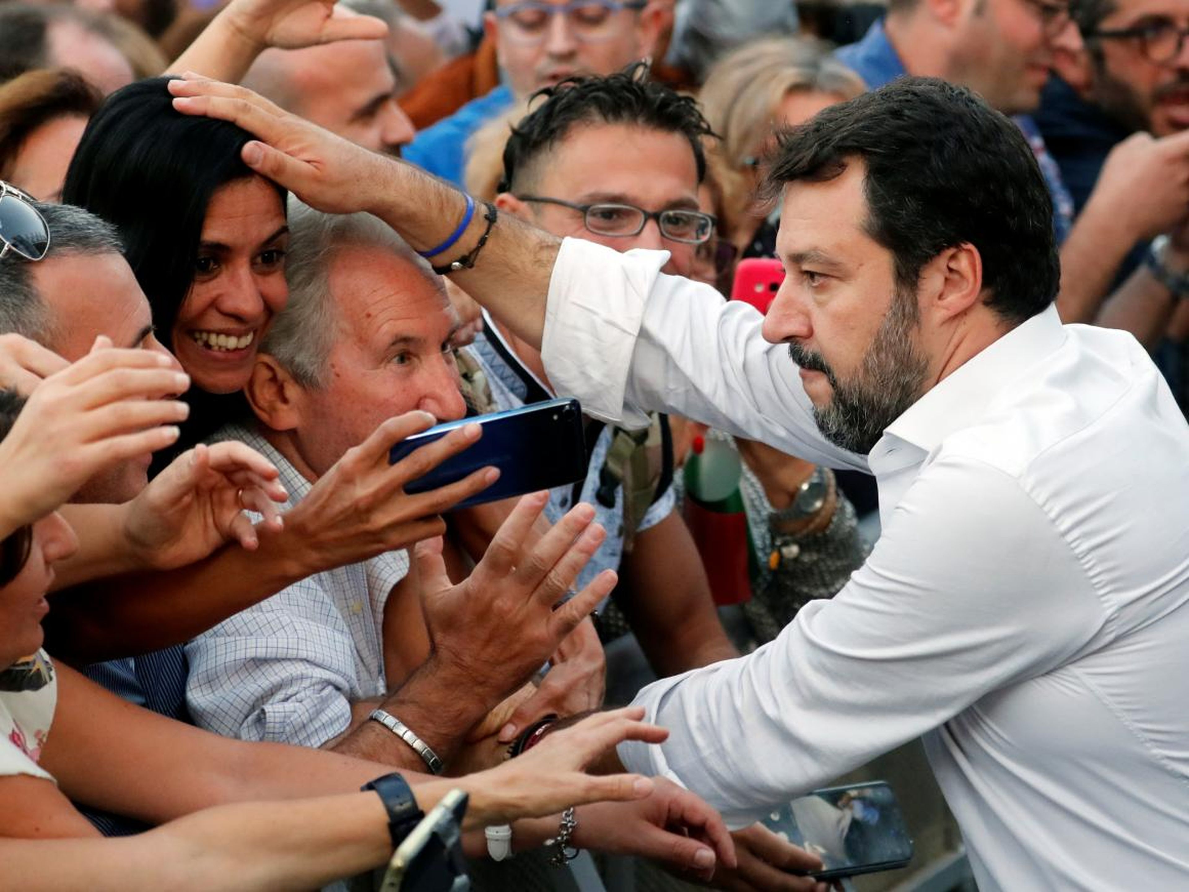 Italy's League Party holds an anti-government demonstration in Rome