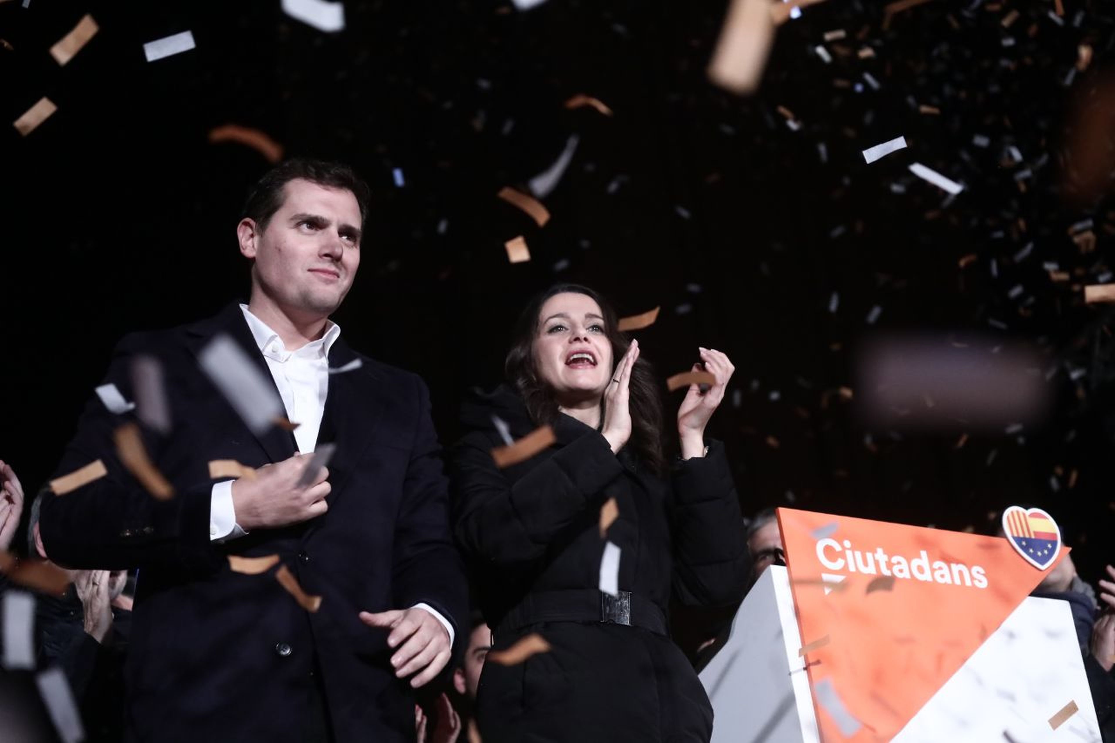 Albert Rivera e Inés Arrimadas celebran el resultado de las elecciones catalanas del 21D