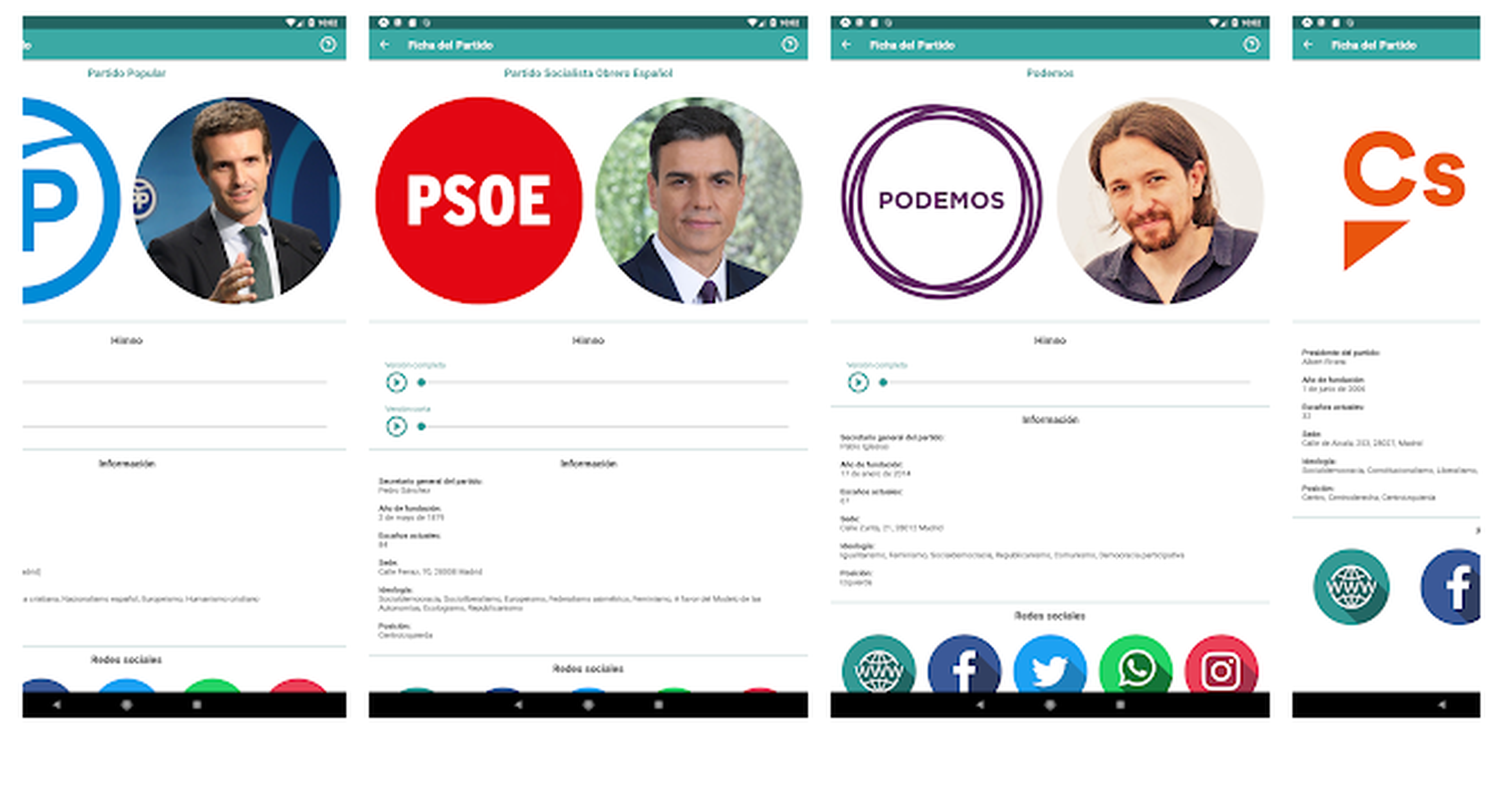 app Partidos Políticos españa
