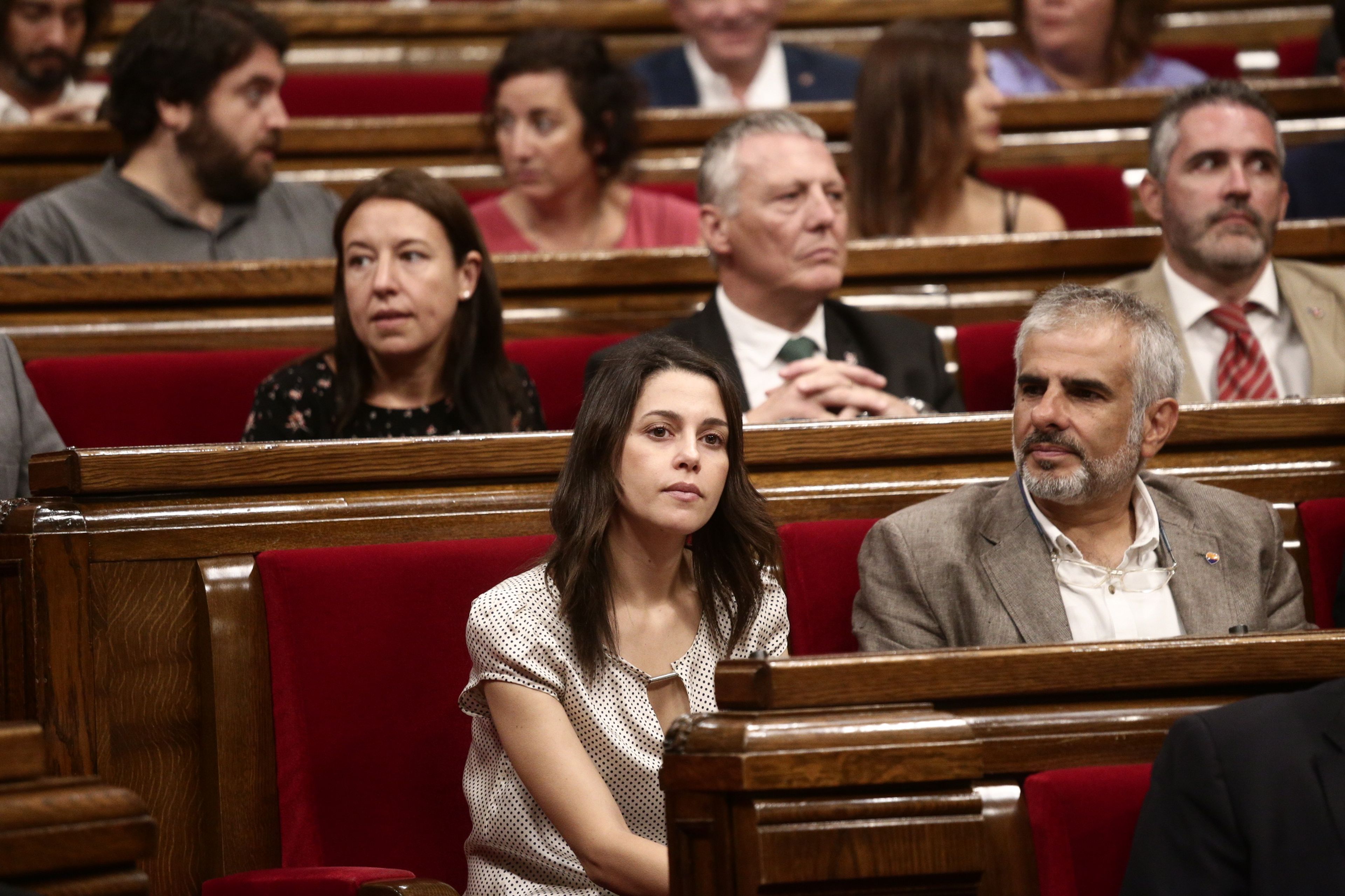 Arrimadas, como portavoz de Ciutadans en el Parlament.