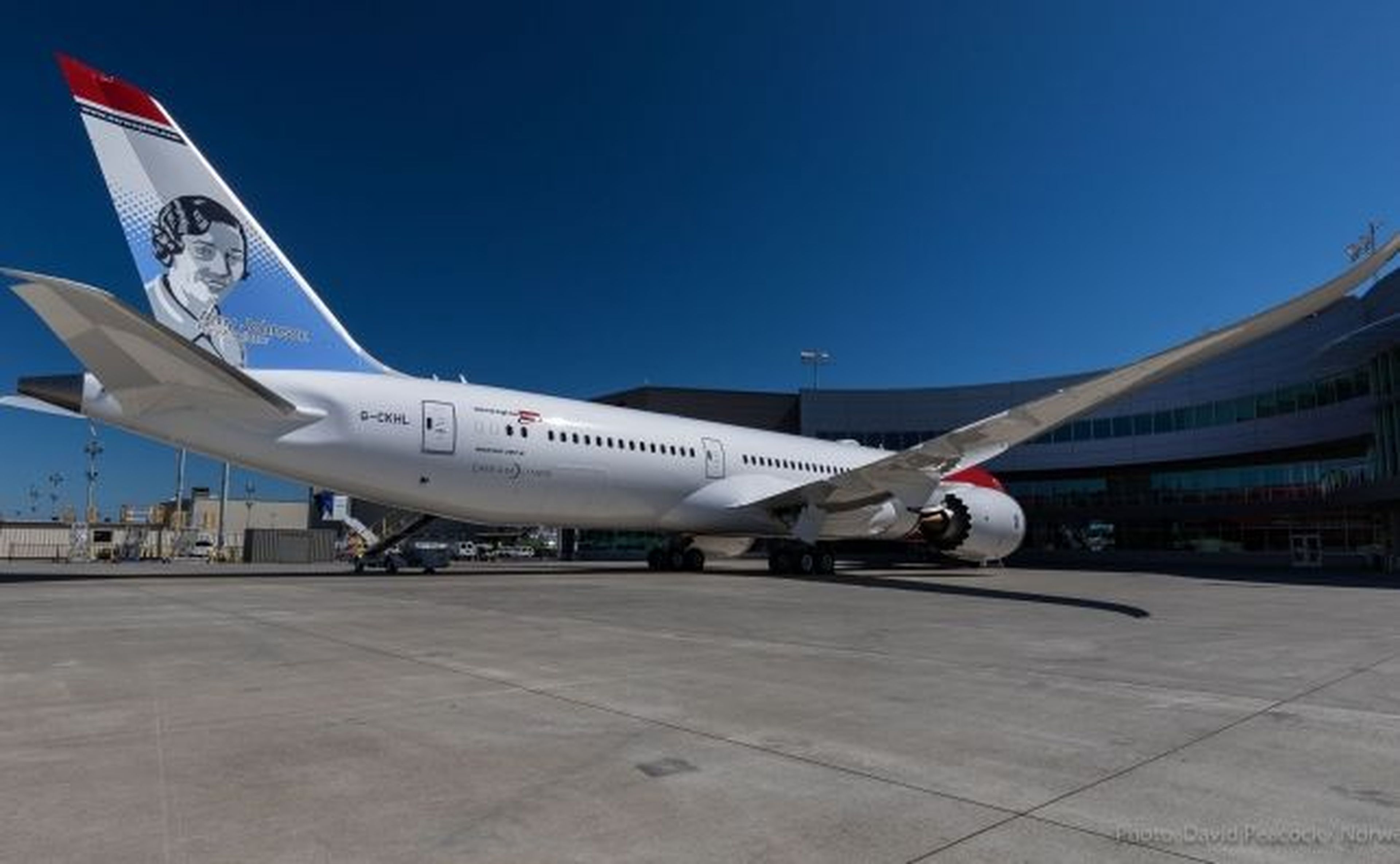 El Boeing 787-9 Dreamliner con que se batió el récord de velocidad subsónica.
